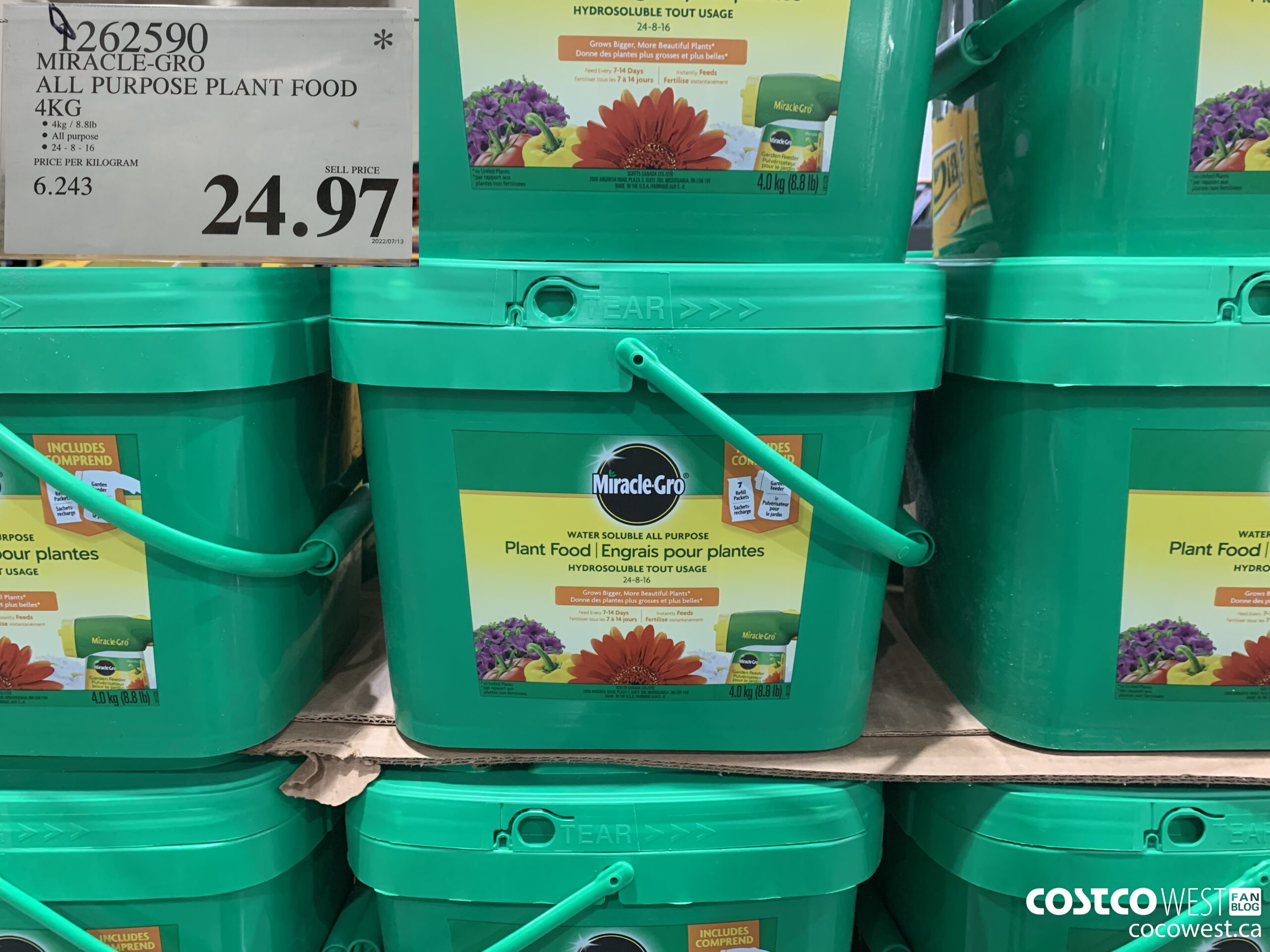 1262590 MIRACLE-GRO ALL PURPOSE PLANT FOOD 4KG $24.97