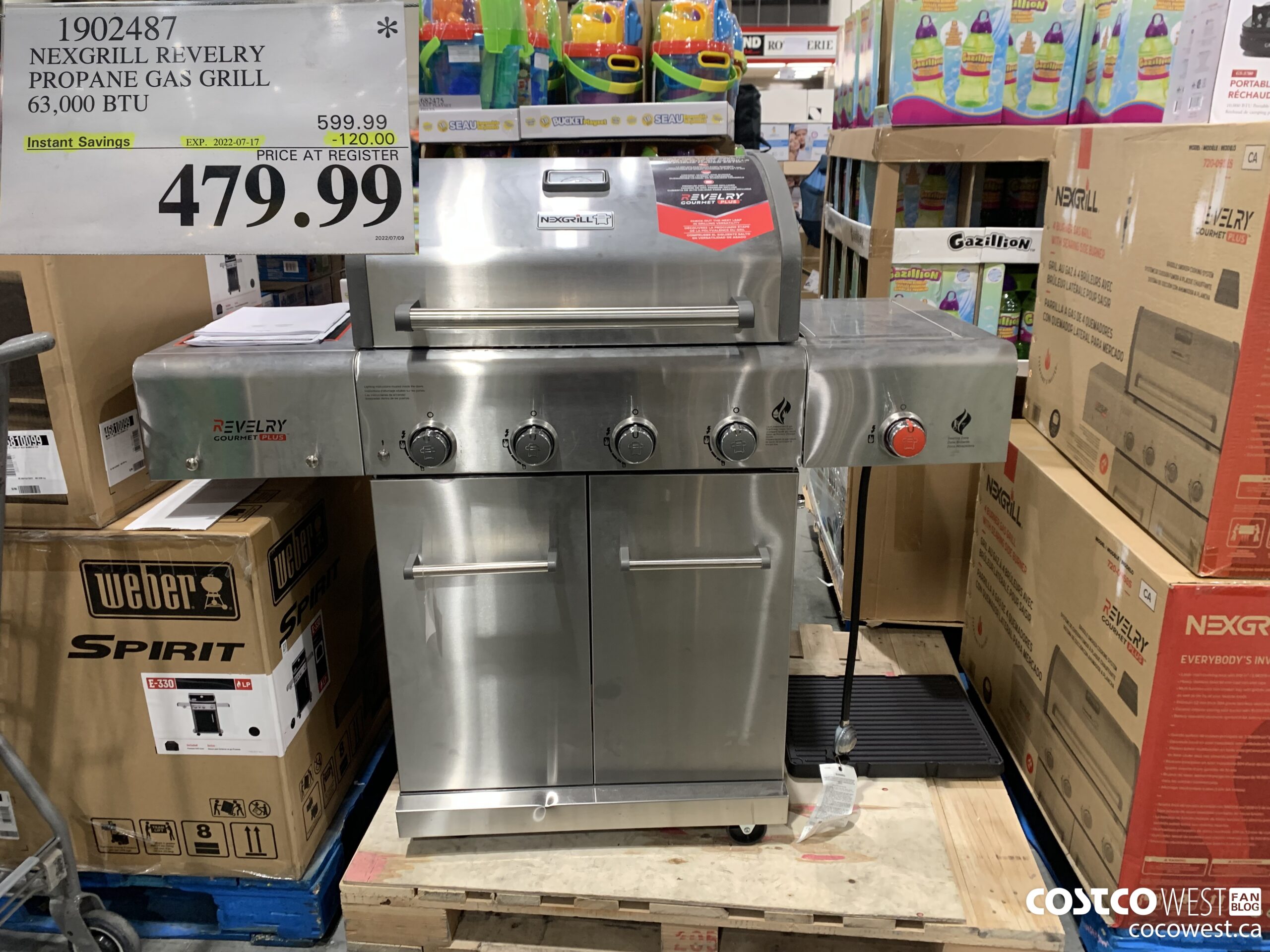 1902487 NEXGRILL REVELRY PROPANE GAS GRILL 63,000 BTU ($120.00 INSTANT SAVINGS EXPIRES ON 2022-07-17) $479.99