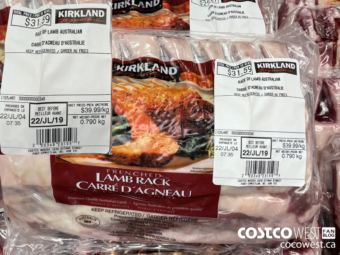 384 RACK OF LAMB AUSTRALIAN $39.99