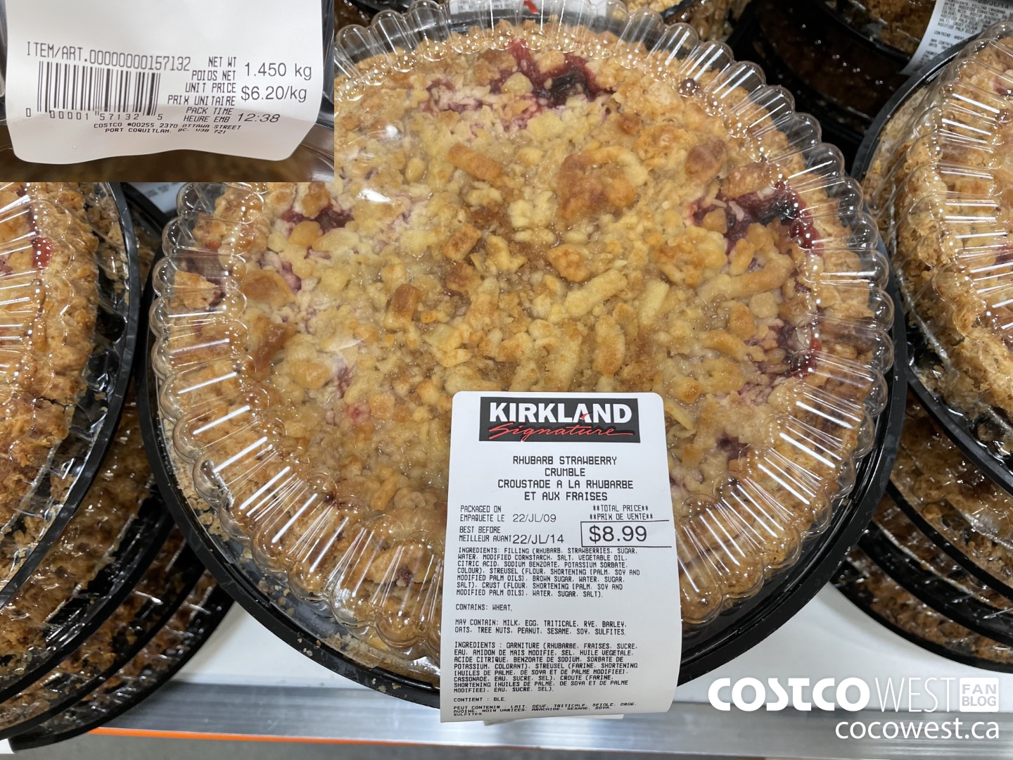 157132 RHUBARB STRAWBERRY CRUMBLE 1.600 KG $8.99