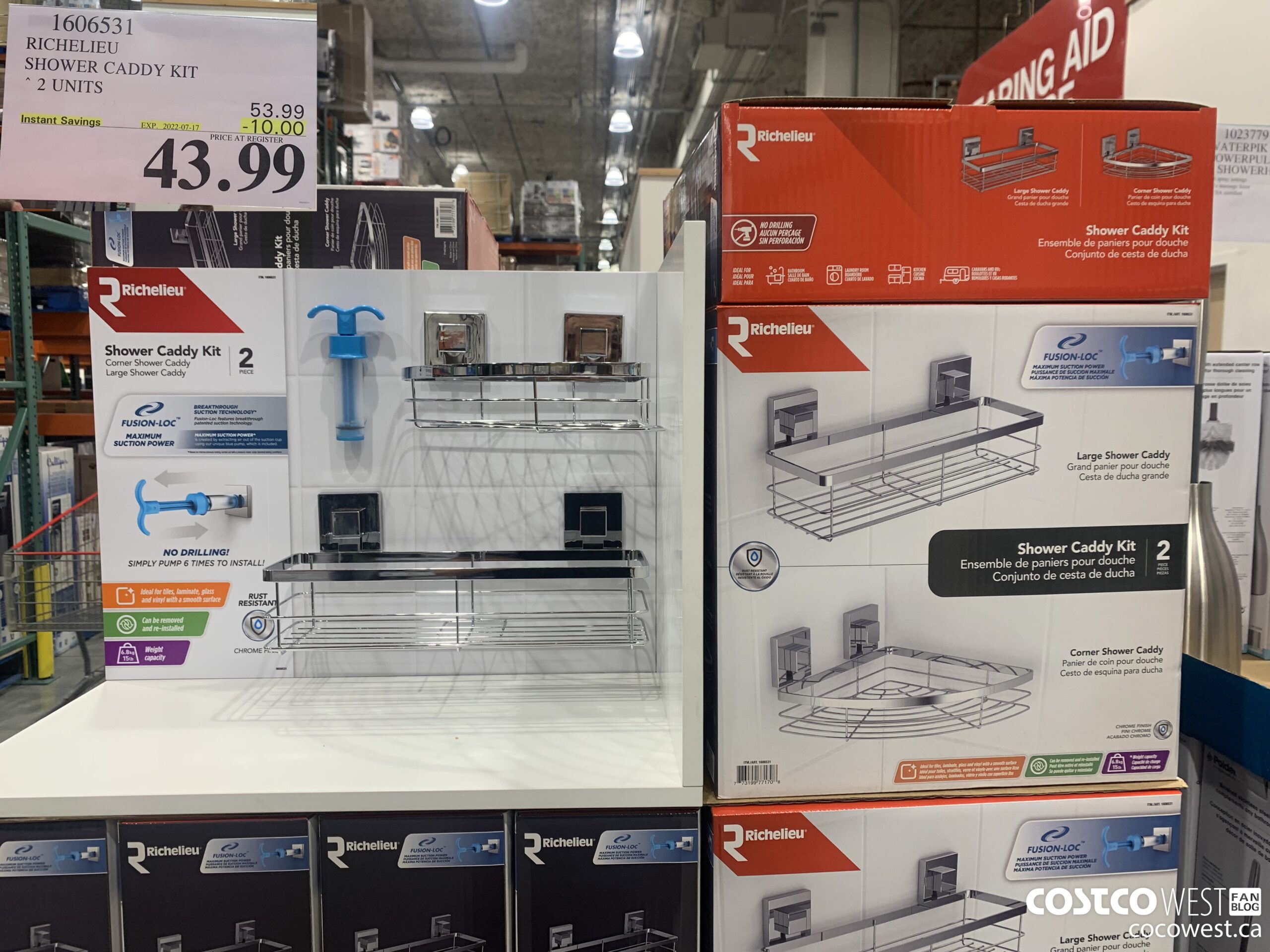1606531 RICHELIEU SHOWER CADDY KIT 2 UNITS ($10.00 INSTANT SAVINGS EXPIRES ON 2022-07-17) $43.99