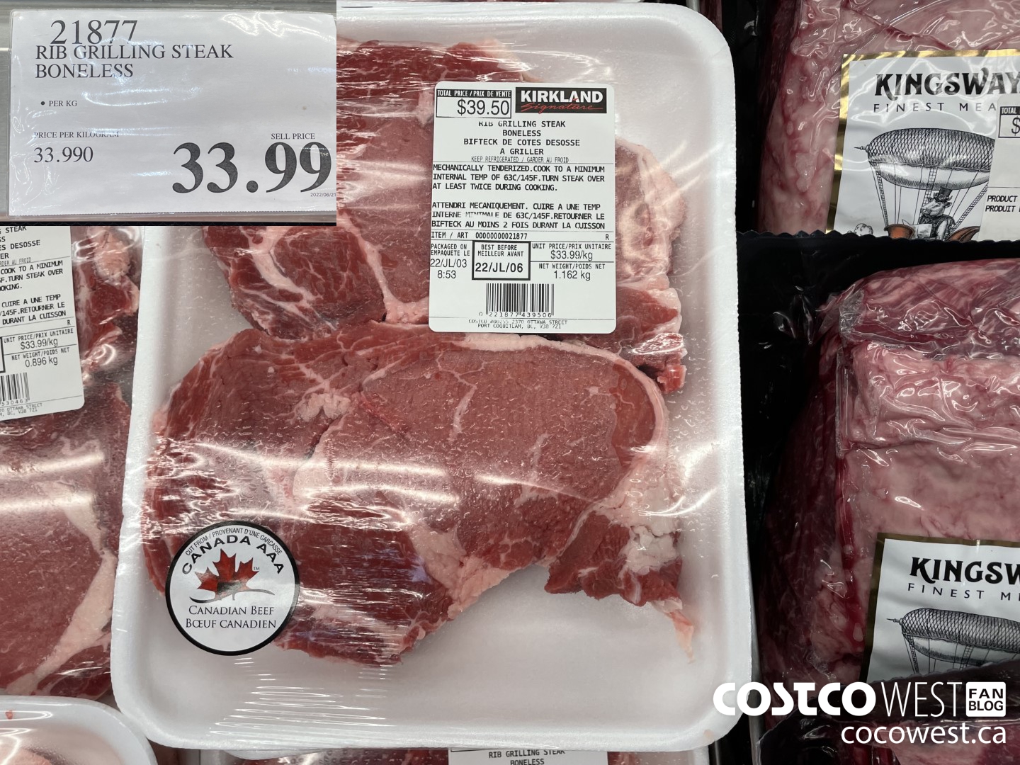 21877 Rib Grilling Steak Boneless $33.99