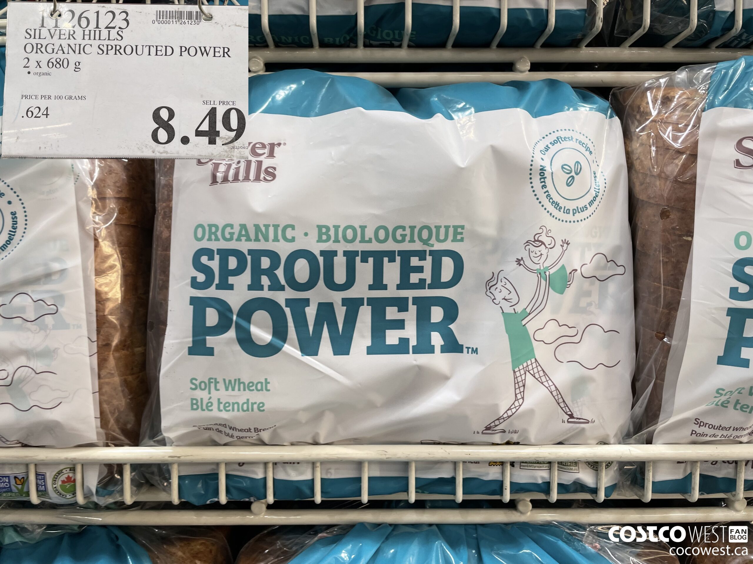1126123 SILVER HILLS ORGANIC SPROUTED POWER 2 x 680g $8.49