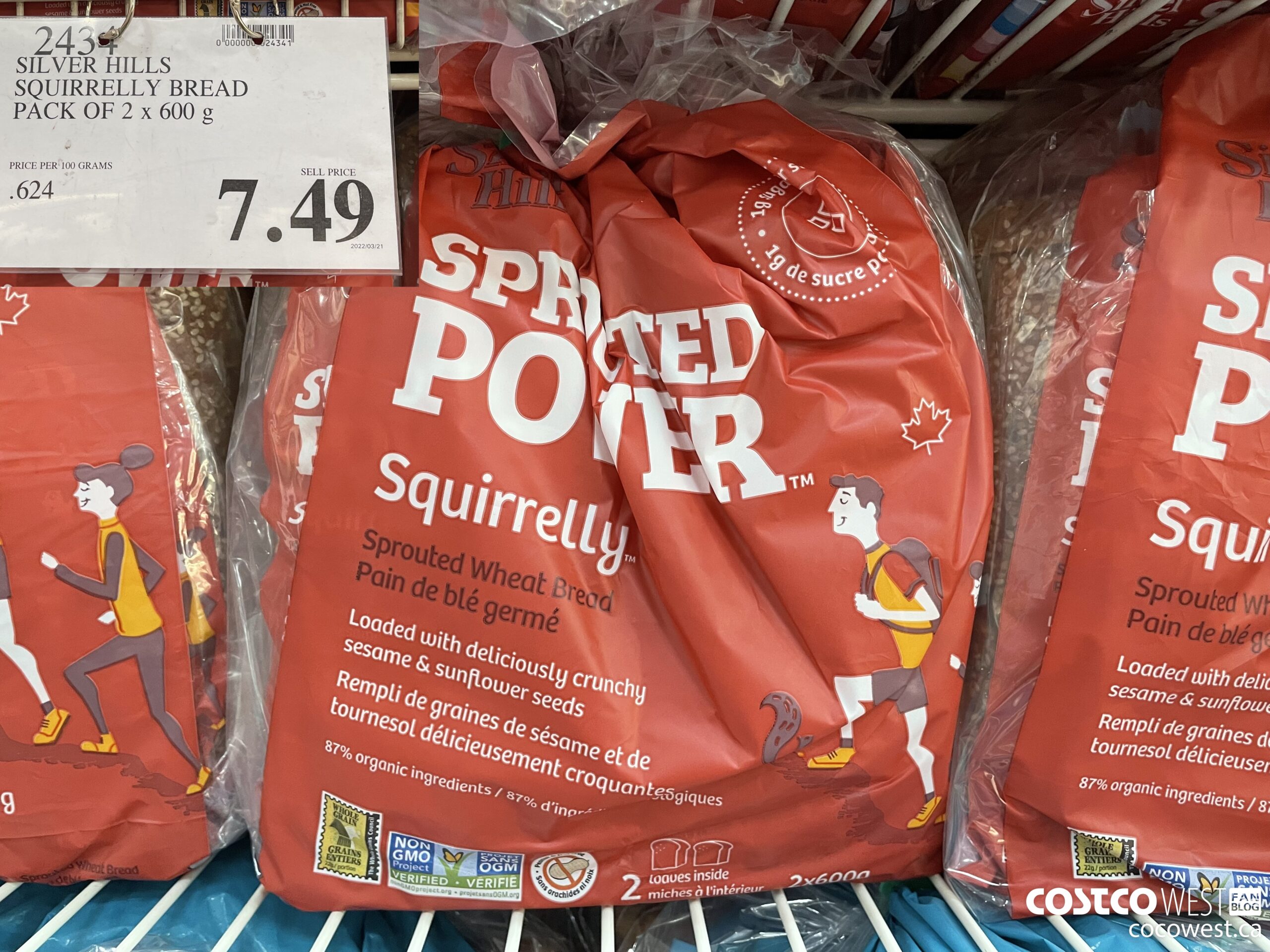 2434 SILVER HILLS SQUIRRELLY BREAD PACK OF 2 X 600 G $7.49