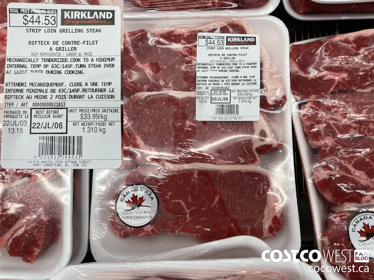 21812 STRIP LOIN GRILLING STEAK $33.99