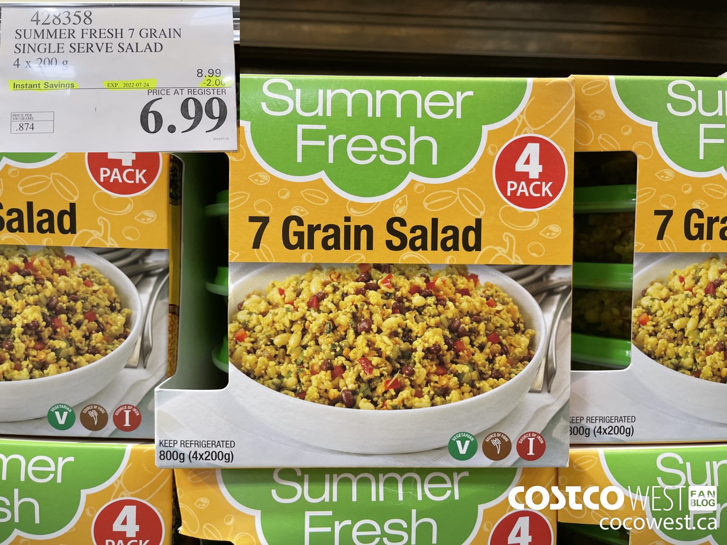 428358 SUMMER FRESH 7 GRAIN SINGLE SERVE SALAD 4 x 200 g ($2.00 INSTANT SAVINGS EXPIRES ON 2022-07-24) $6.99