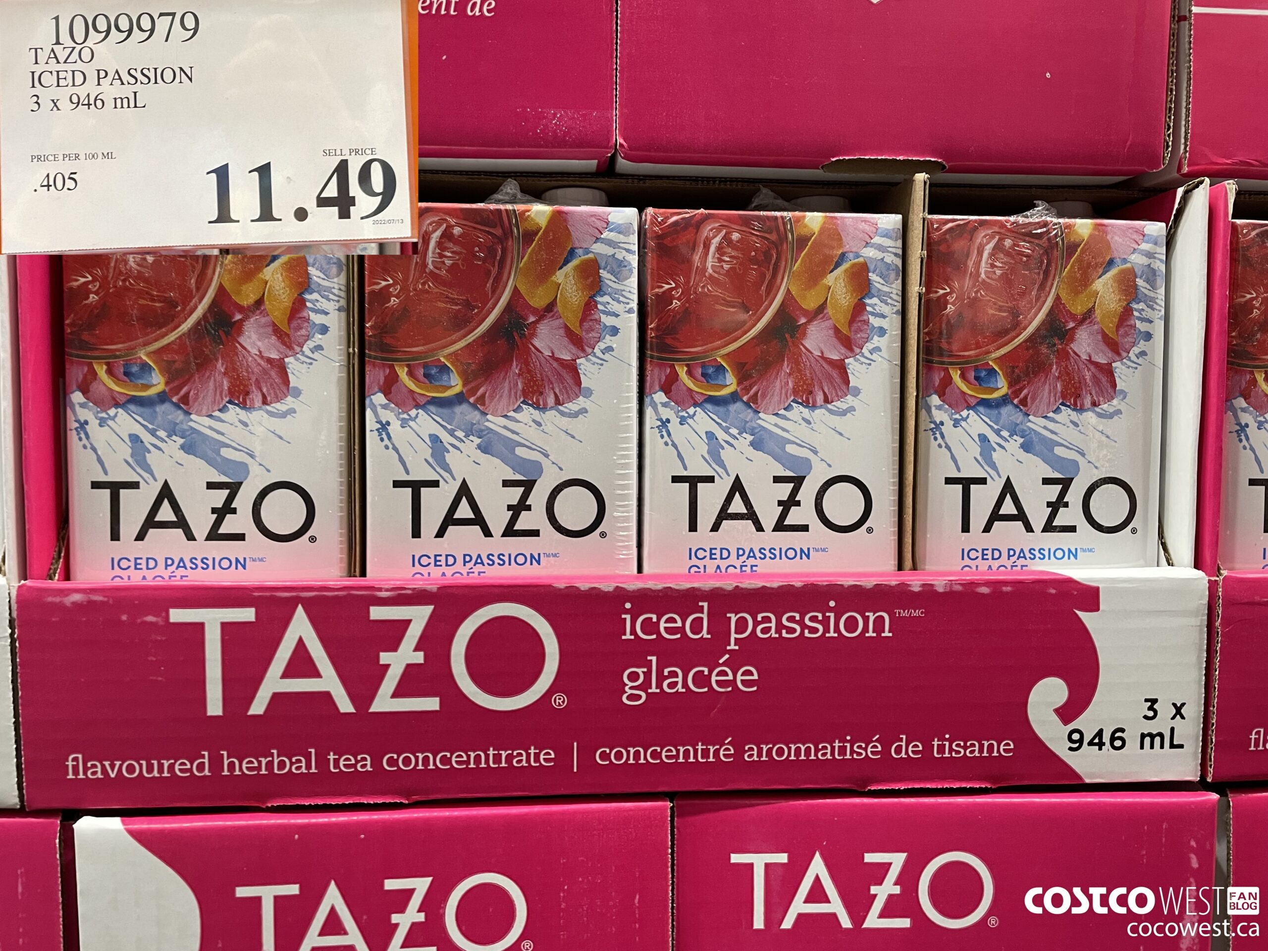 1099979 TAZO ICED PASSION 3 x 946 mL $11.49