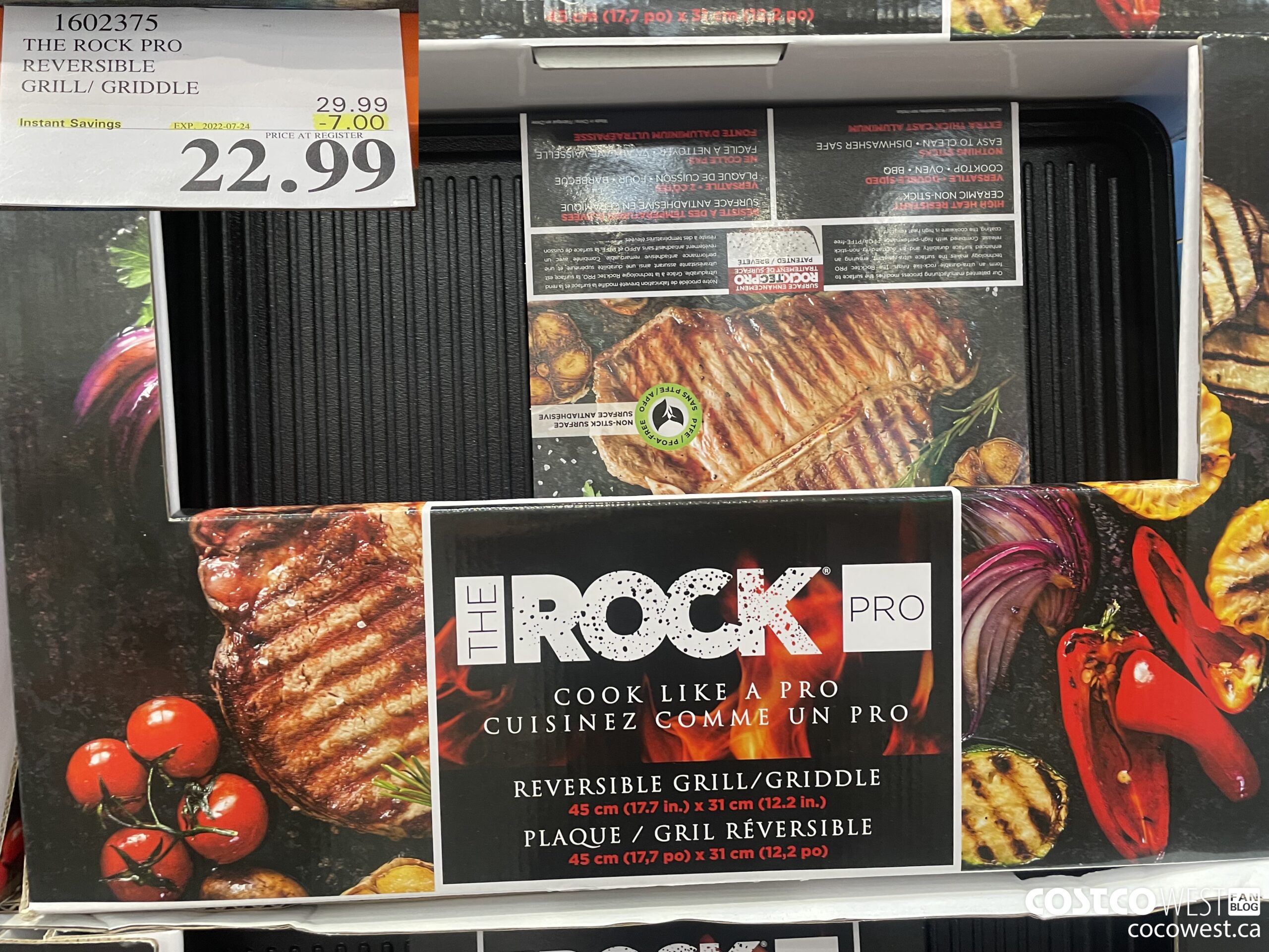 The Rock Plus Reversible Grill / Griddle from Costco 