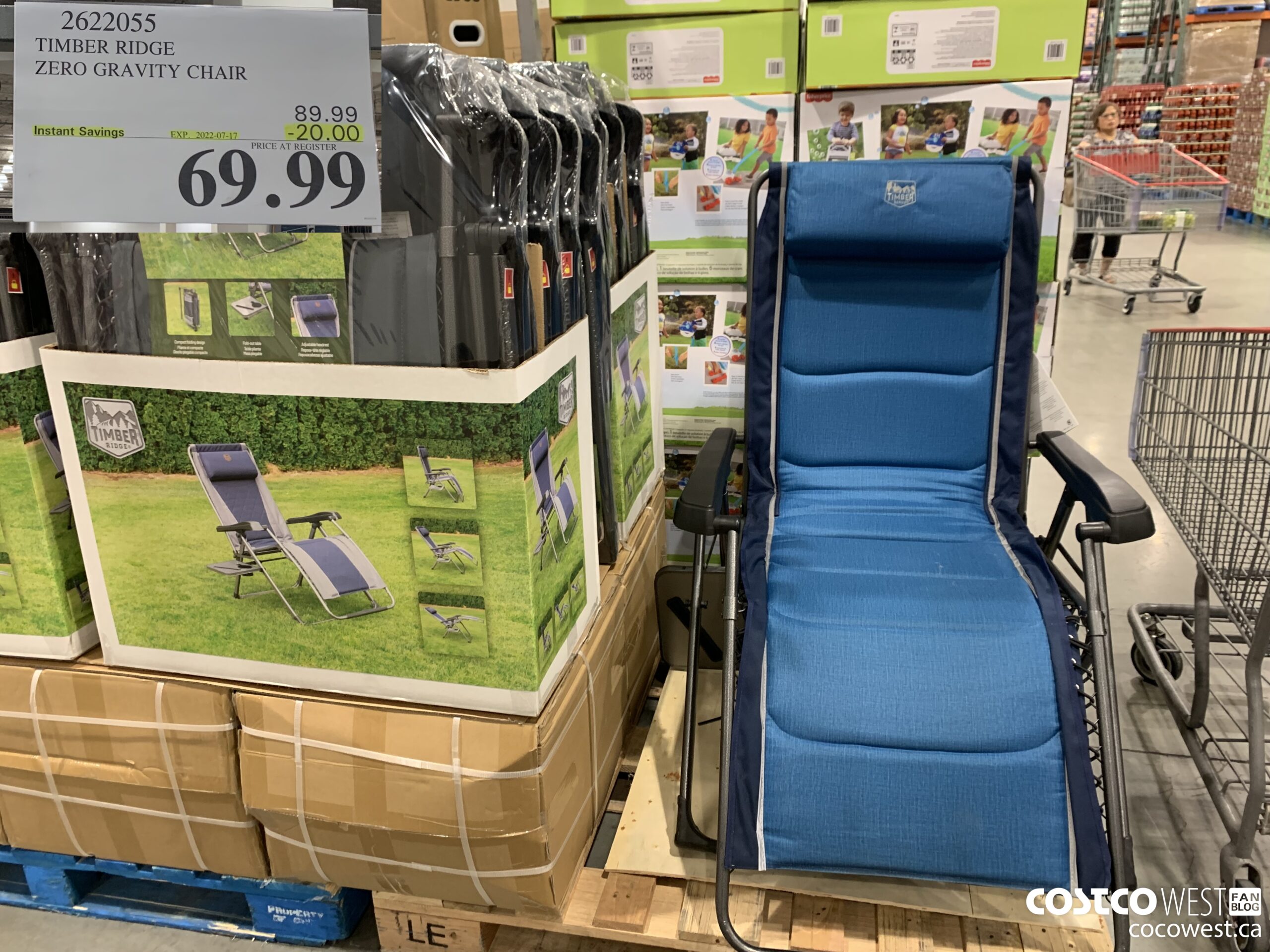 2622055 TIMBER RIDGE ZERO GRAVITY CHAIR ($20.00 INSTANT SAVINGS EXPIRES ON 2022-07-17) $69.99