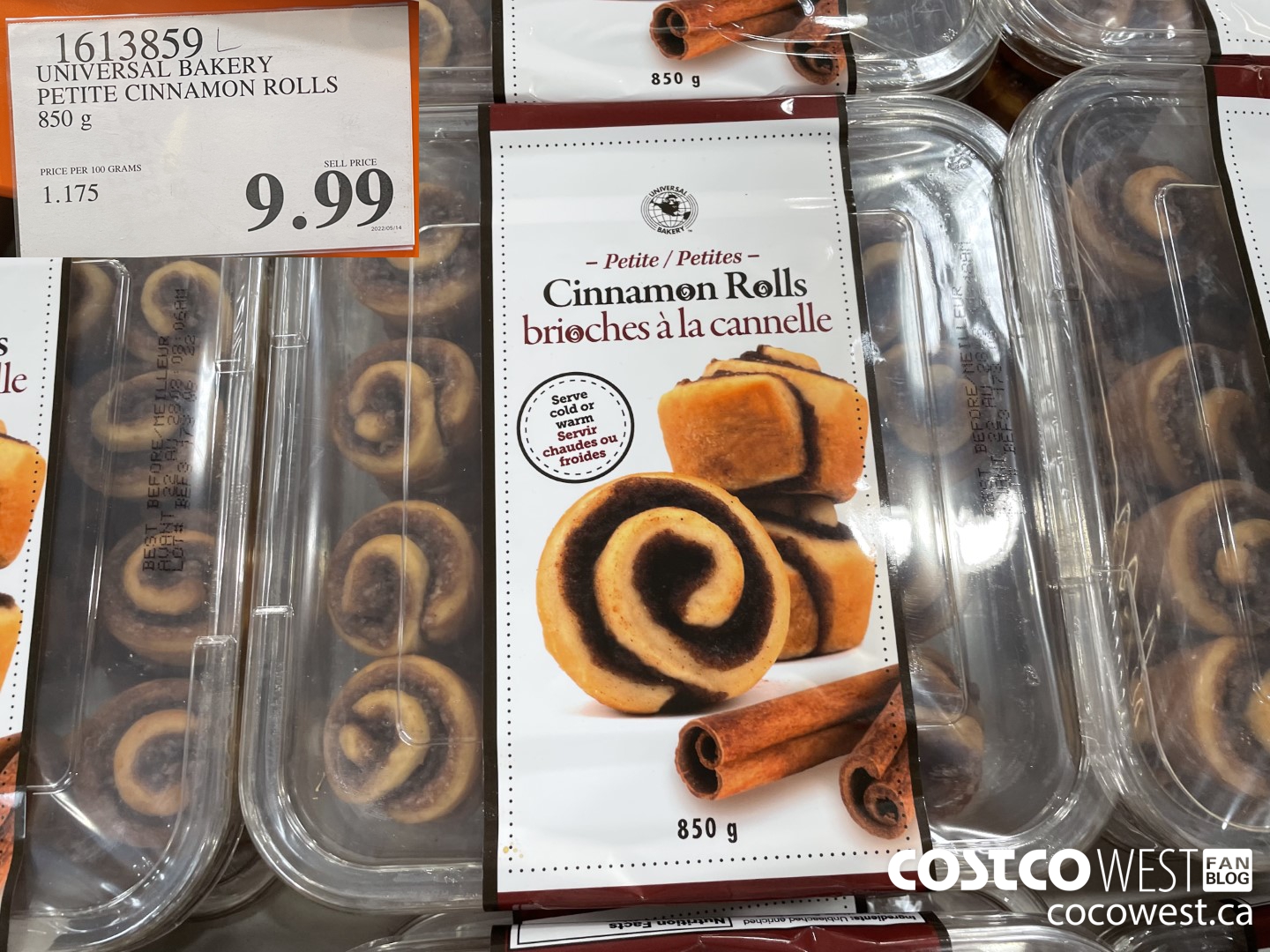 1613859 UNIVERSAL BAKERY PETITE CINNAMON ROLLS 850 g $9.99