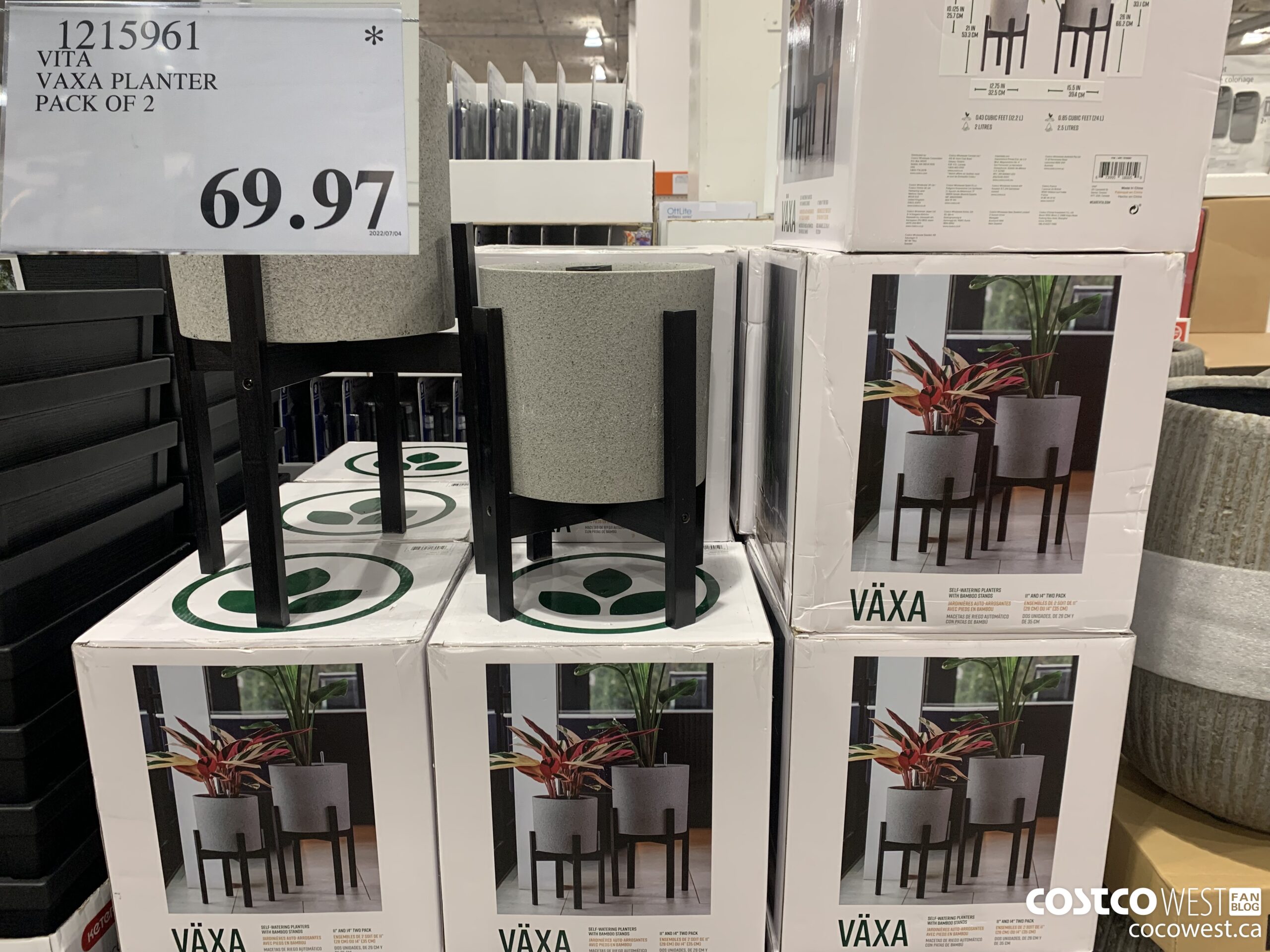 1215961 VITA VAXA PLANTER PACK OF 2 $69.97