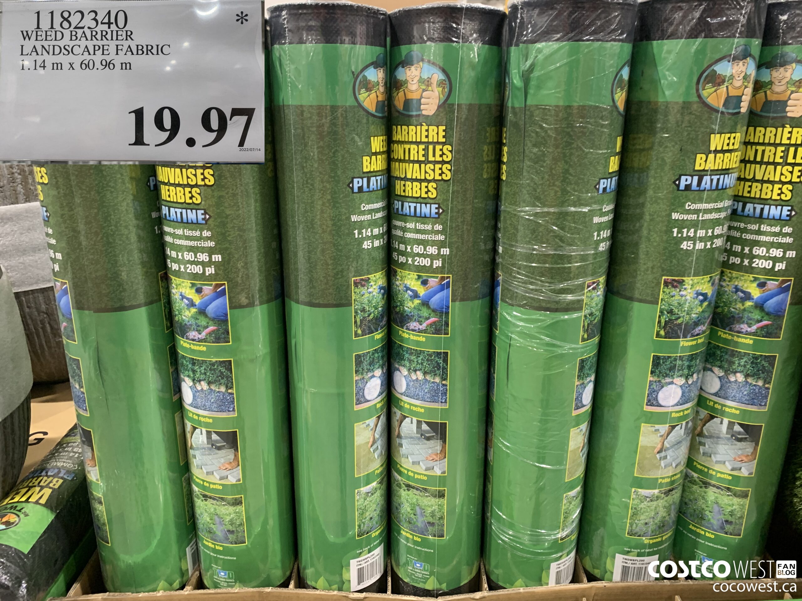 1182340 WEED BARRIER LANDSCAPE FABRIC  $19.97