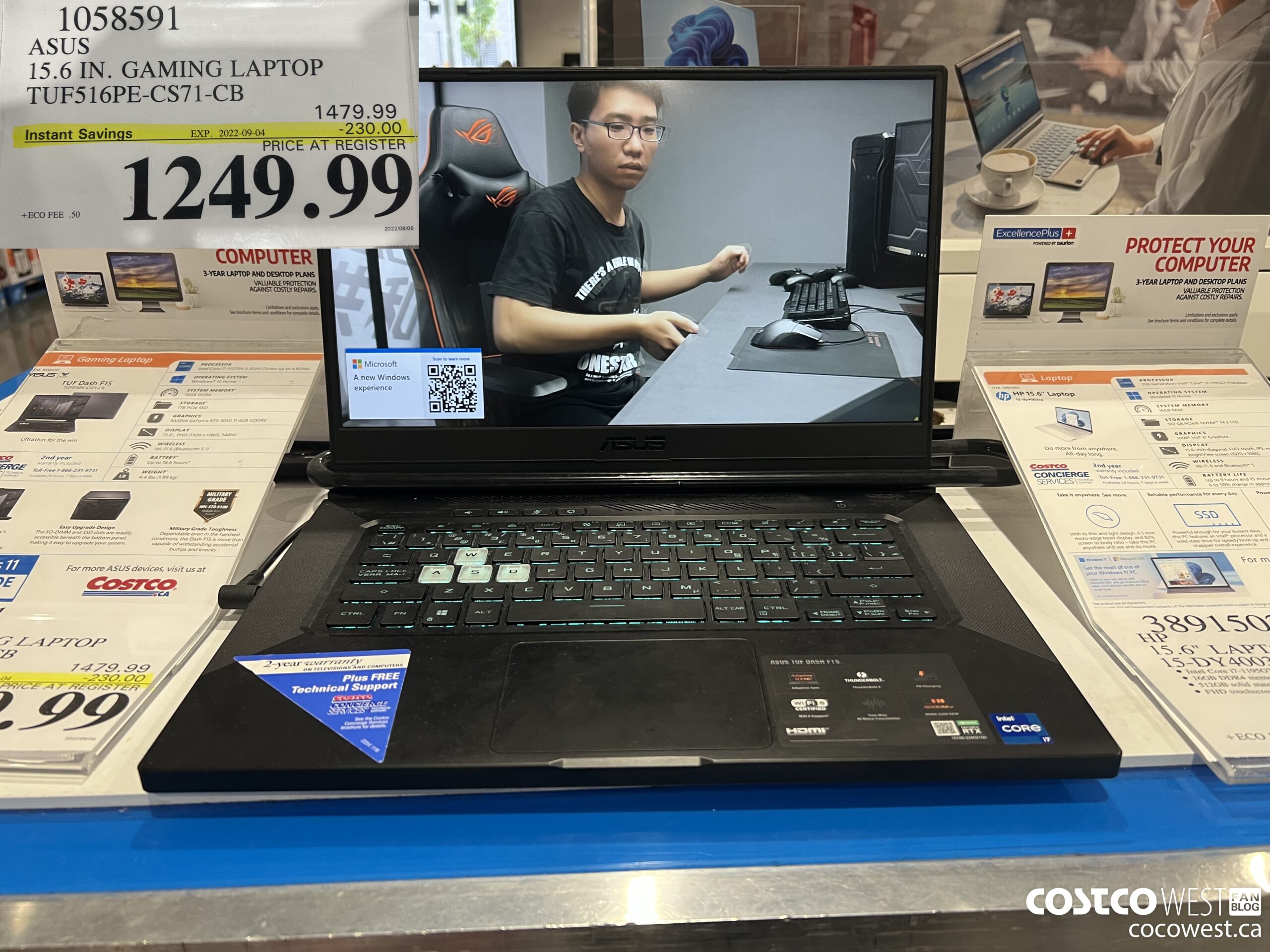 1058591 ASUS 15.6 IN. GAMING LAPTOP TUF516PE-CS71-CB ($230.00 INSTANT SAVINGS EXPIRES ON 2022-09-04) $1249.99