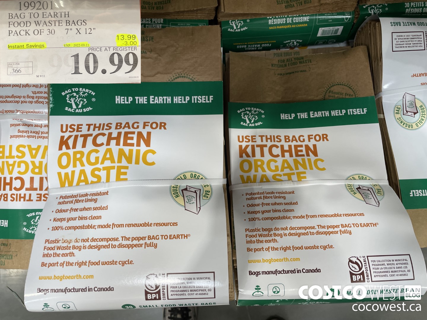 199201 BAG TO EARTH FOOD WASTE BAGS PACK OF 30 7