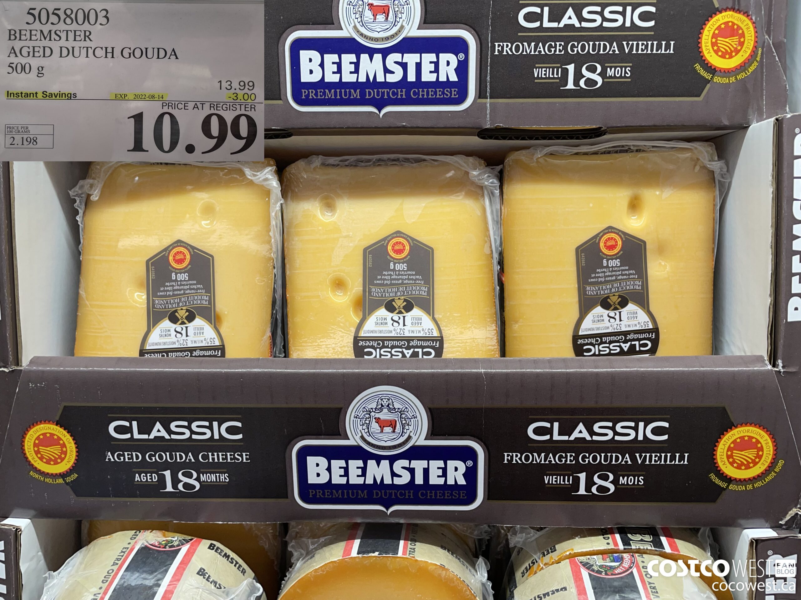 5058003 BEEMSTER AGED DUTCH GOUDA 500 g ($3.00 INSTANT SAVINGS EXPIRES ON 2022-08-14) $10.99
