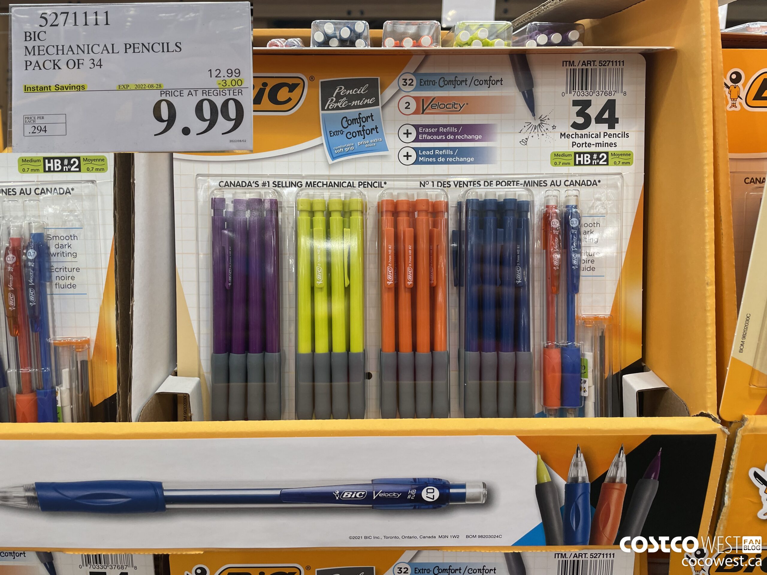 5271111 BIC MECHANICAL PENCILS PACK OF 34 ($3.00 INSTANT SAVINGS EXPIRES ON 2022-08-28) $9.99