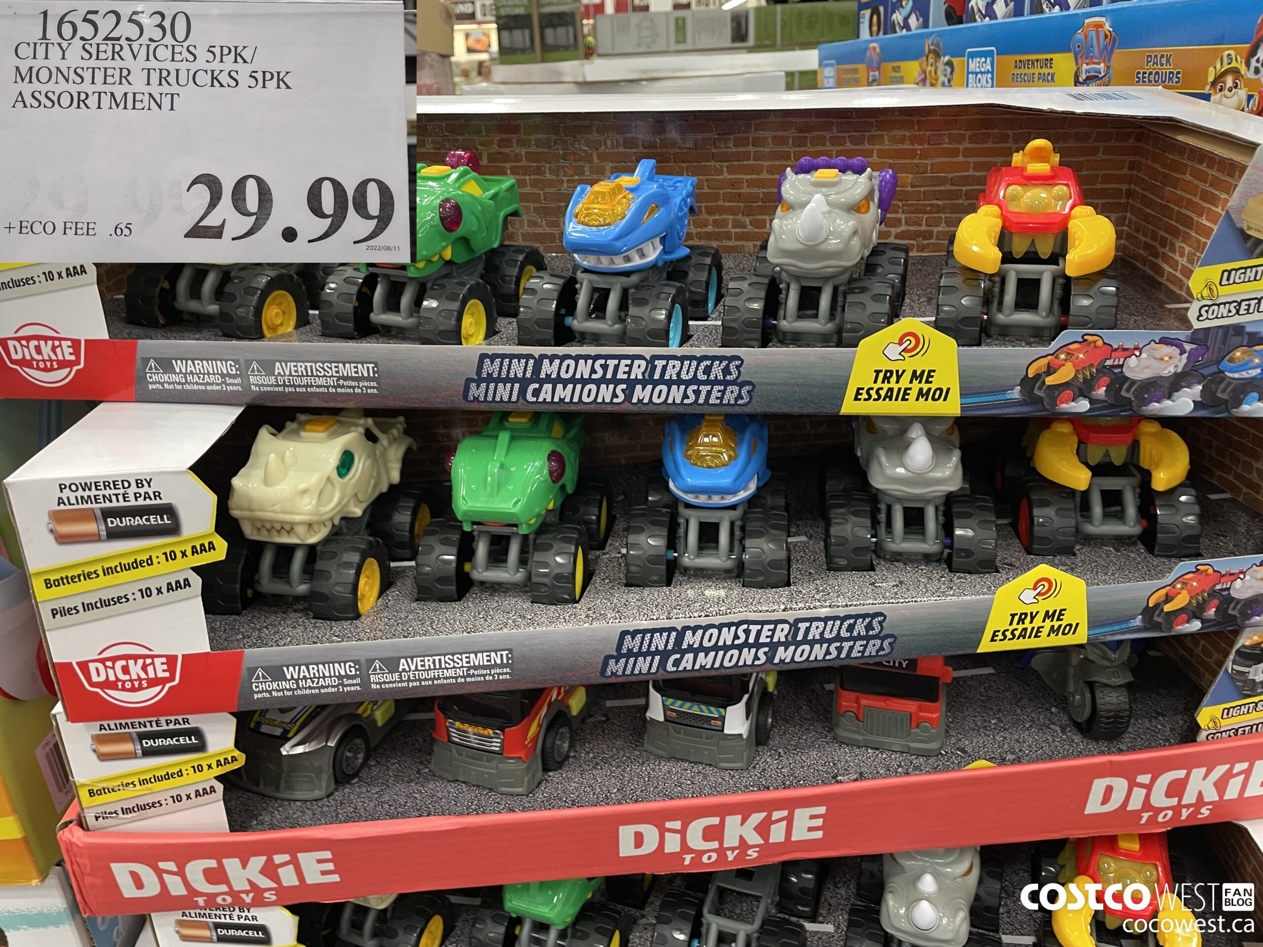 1652530 CITY SERVICES 5PK / MONSTER TRUCKS 5PK ASSORTMENT $29.99