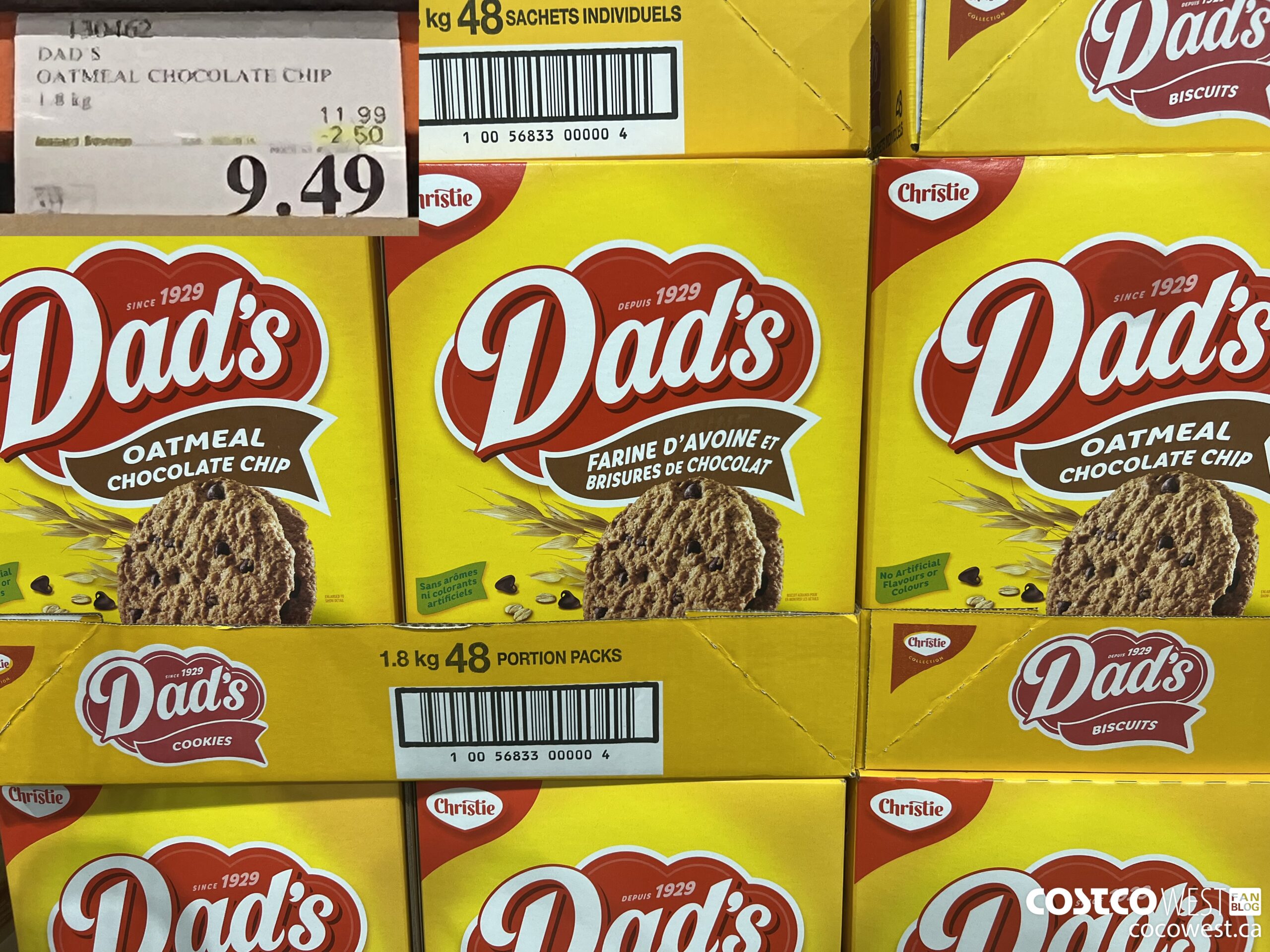 130462 DAD'S OATMEAL CHOCOLATE CHIP 1.8 KG ($2.50 INSTANT SAVINGS EXPIRES ON 2022-08-14) $9.49