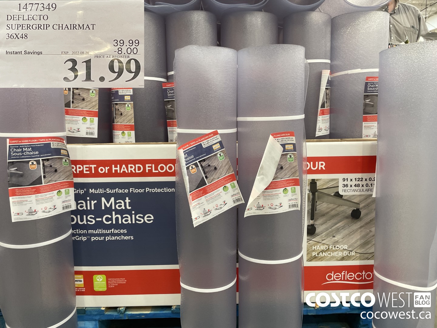 Costco Flyer Costco Sale Items For Aug 22 28 2022 For BC AB MB SK   DEFLECTO SUPERGRIP CHAIRMAT 36x48 20220822 97498 