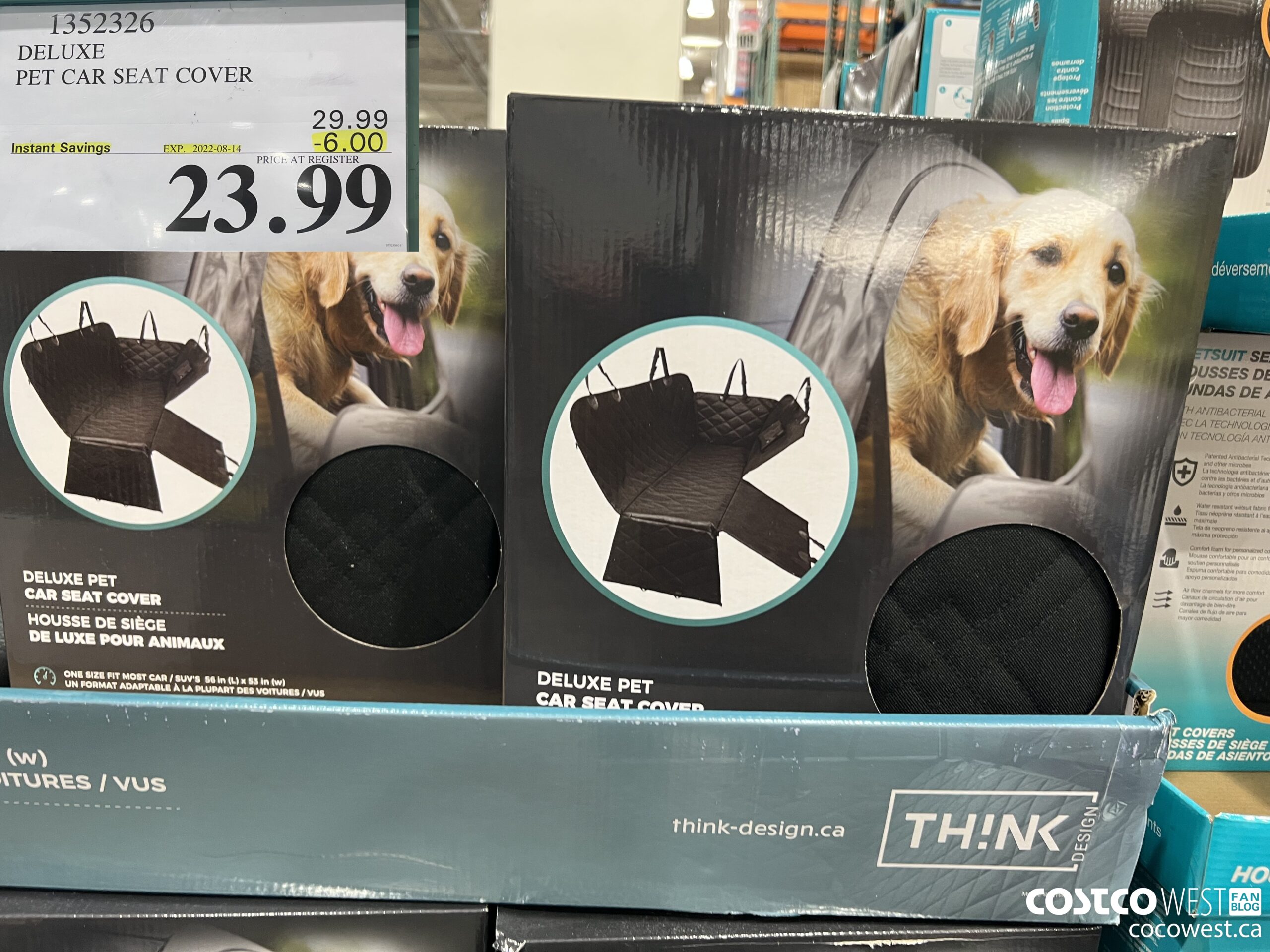 1352326 DELUXE PET CAR SEAT COVER  ($6.00 INSTANT SAVINGS EXPIRES ON 2022-08-14) $23.99