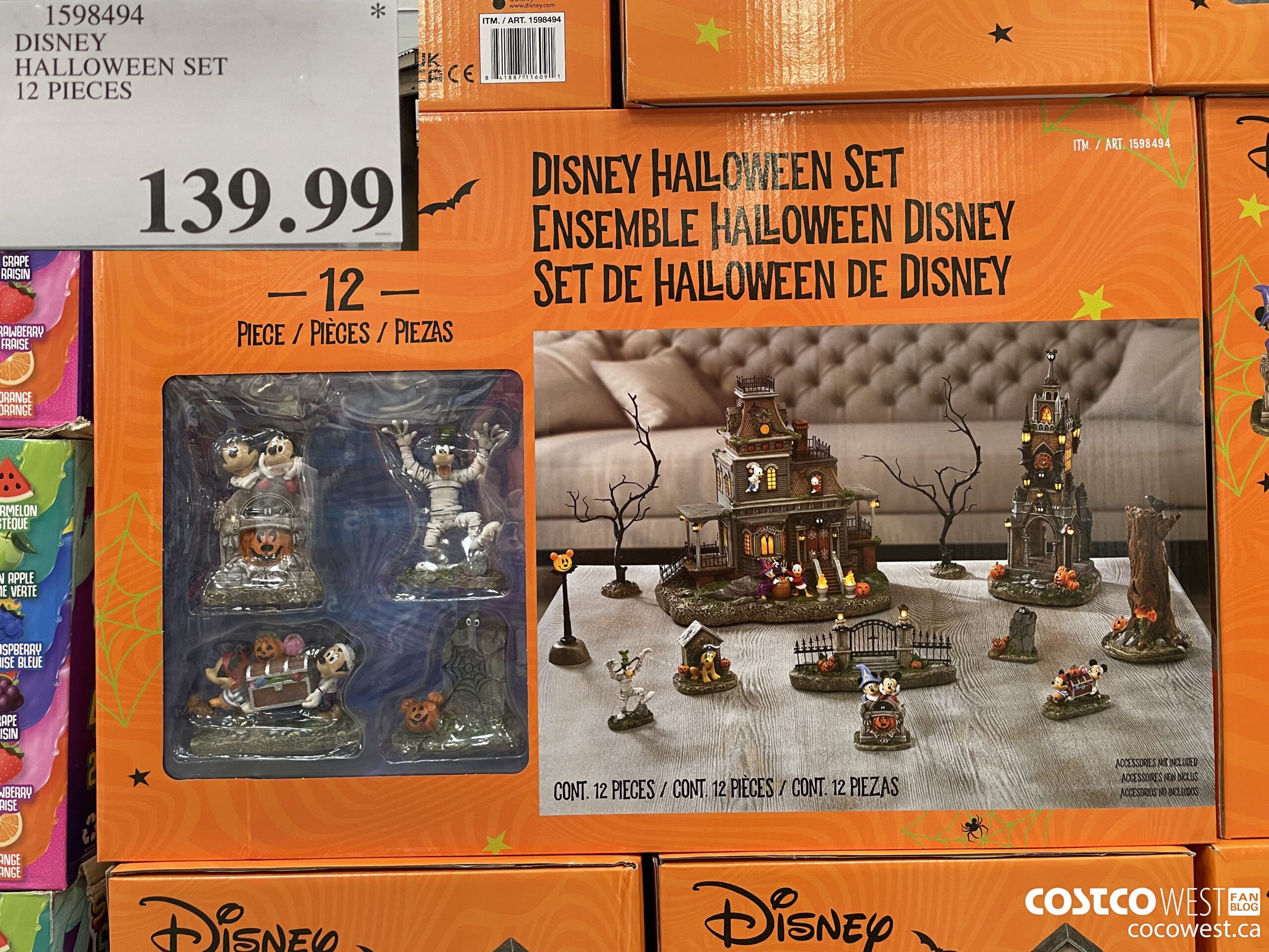 1598494 DISNEY HALLOWEEN SET 12 PIECES $139.99