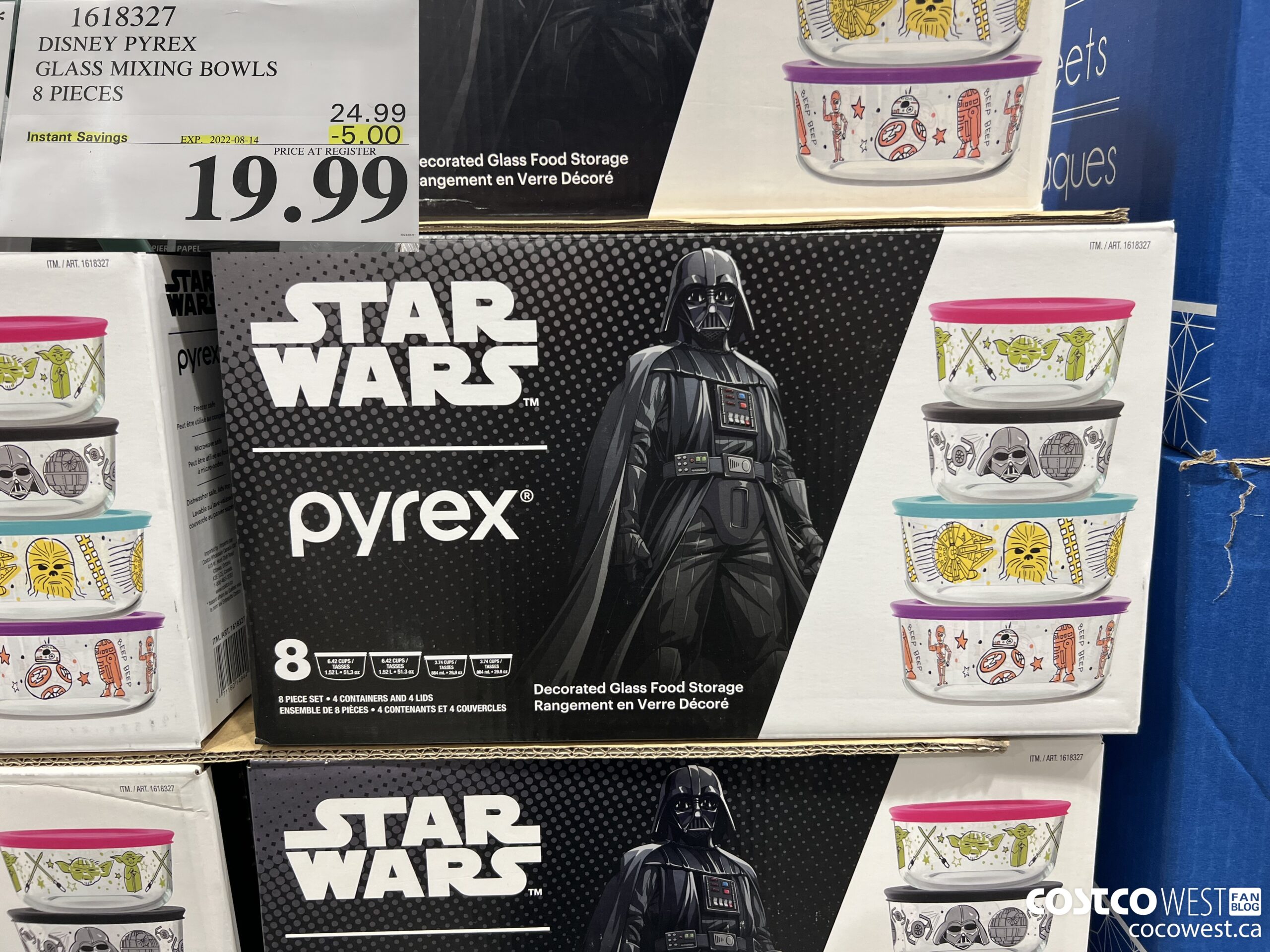 1618327 DISNEY PYREX GLASS MIXING BOWLS 8 PIECES  ($5.00 INSTANT SAVINGS EXPIRES ON 2022-08-14) $19.99