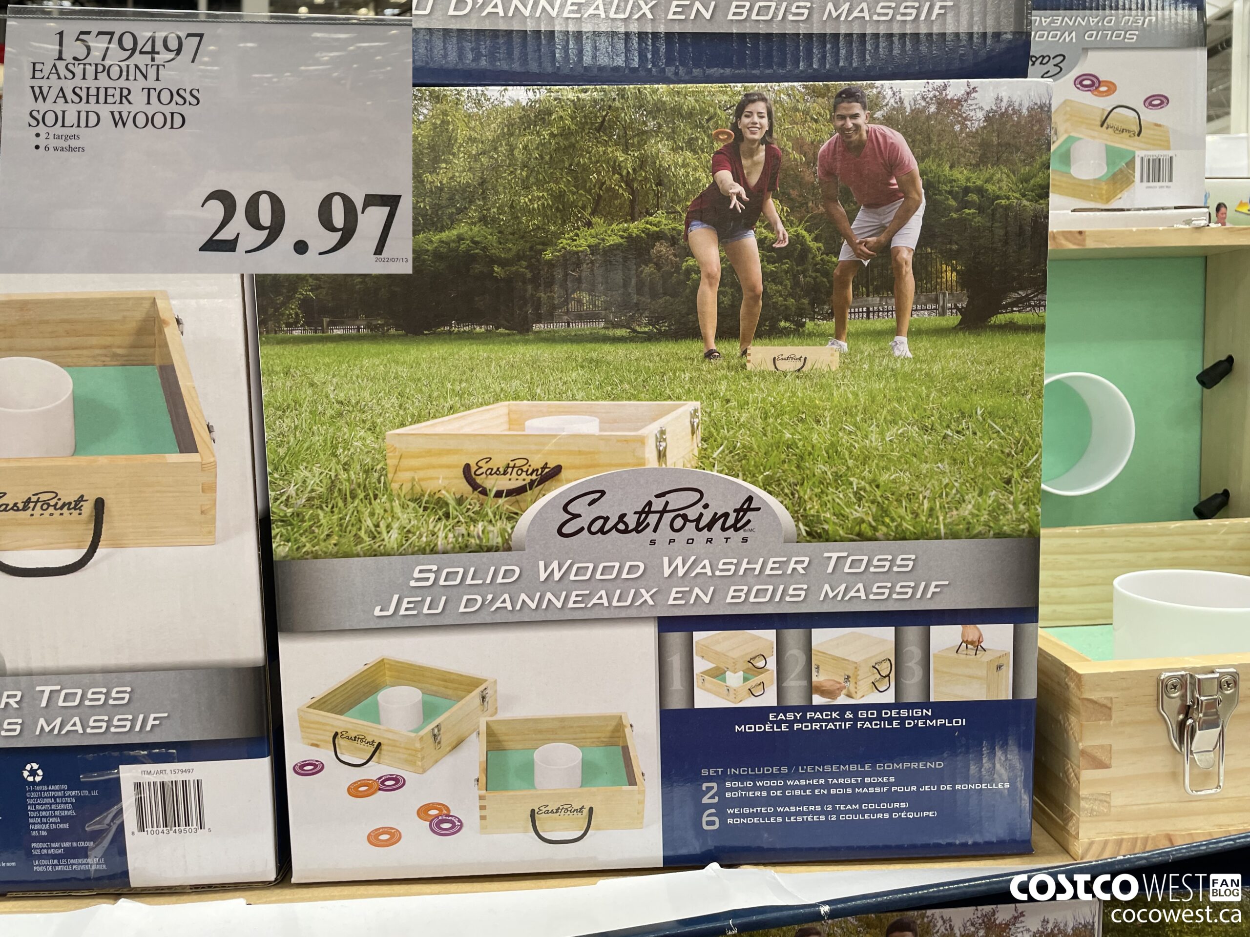 1579497 EASTPOINT WASHER TOSS SOLID WOOD $29.97