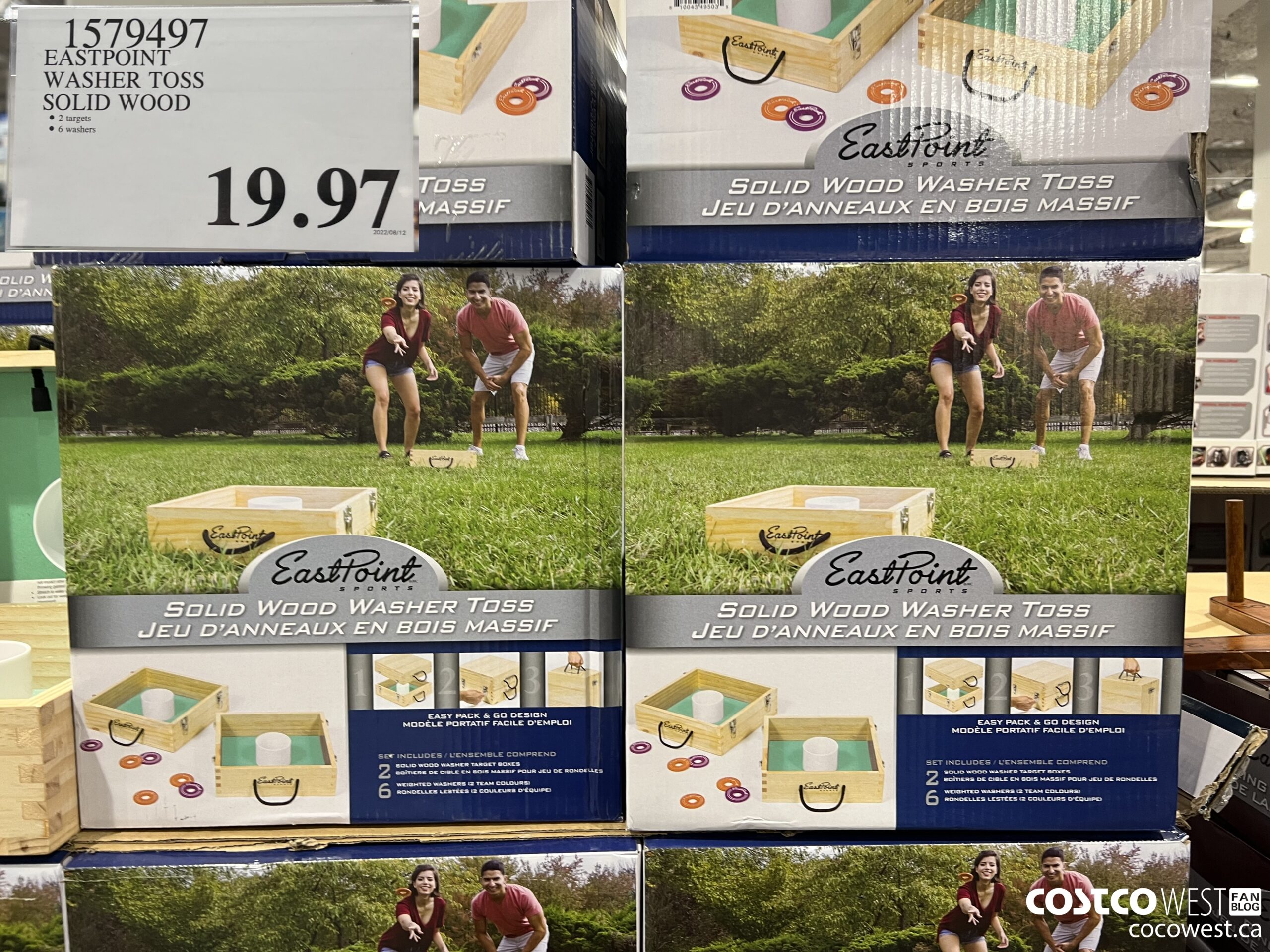 1579497 EASTPOINT WASHER TOSS SOLID WOOD $19.97