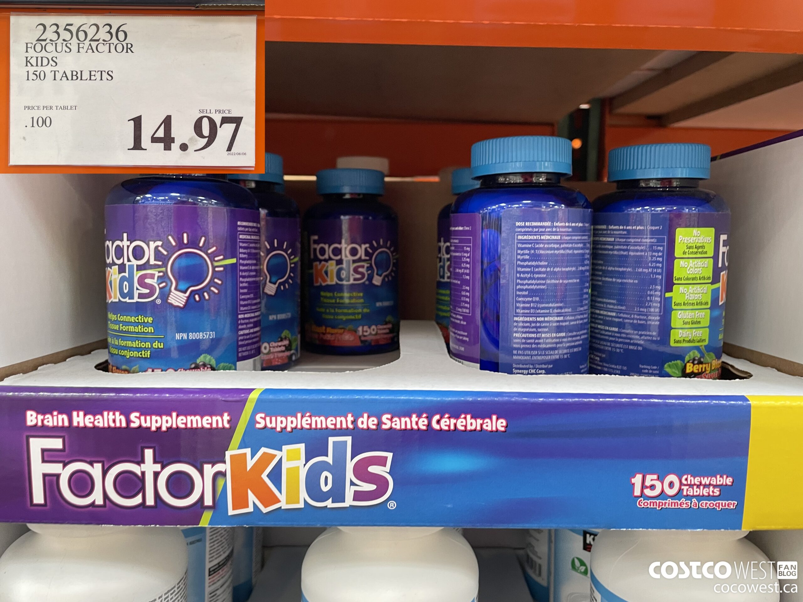 2356236 FOCUS FACTOR KIDS 150 TABLETS $14.97