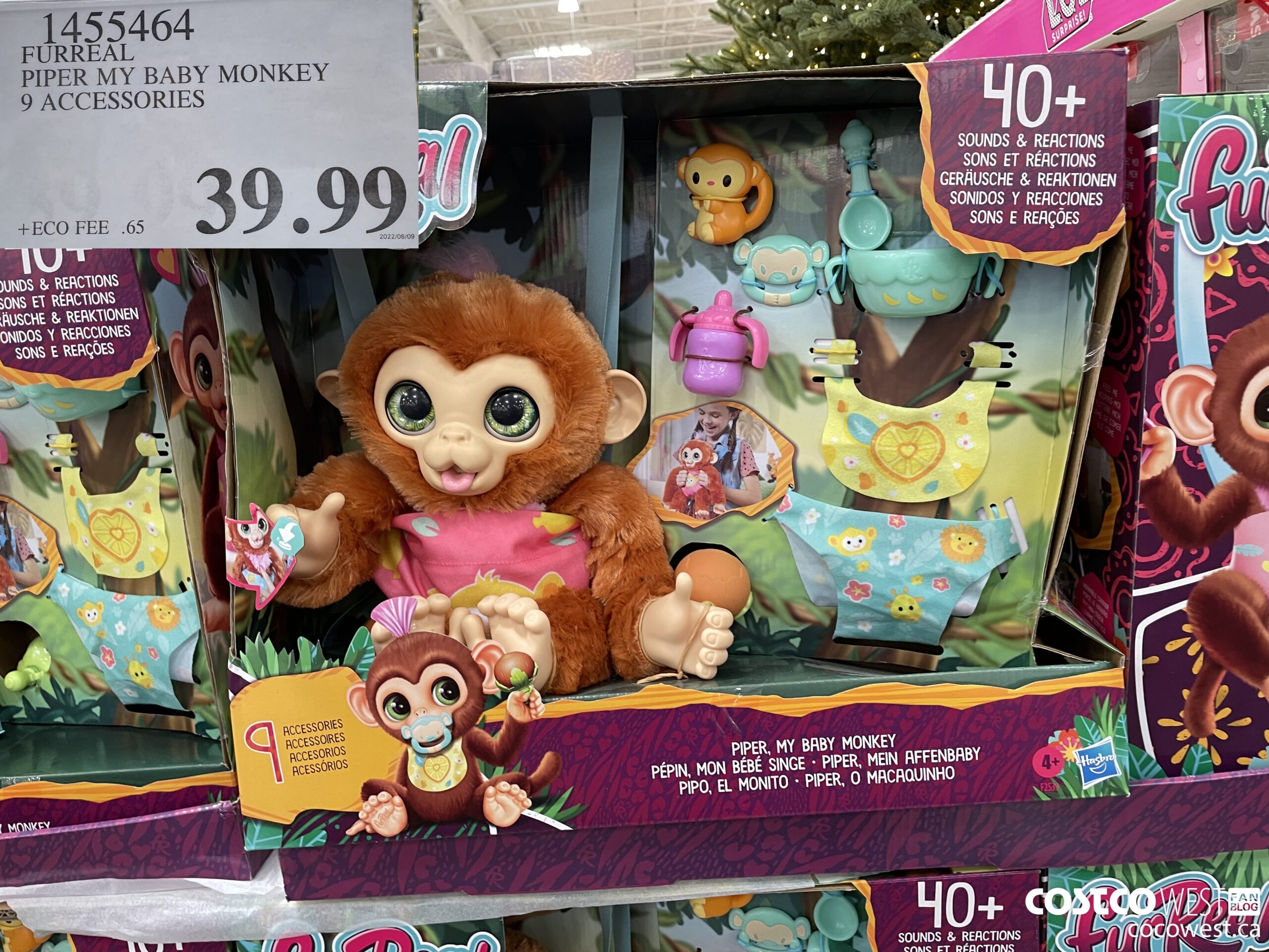 1455464 FURREAL PIPER MY BABY MONKEY 9 ACCESSORIES $39.99