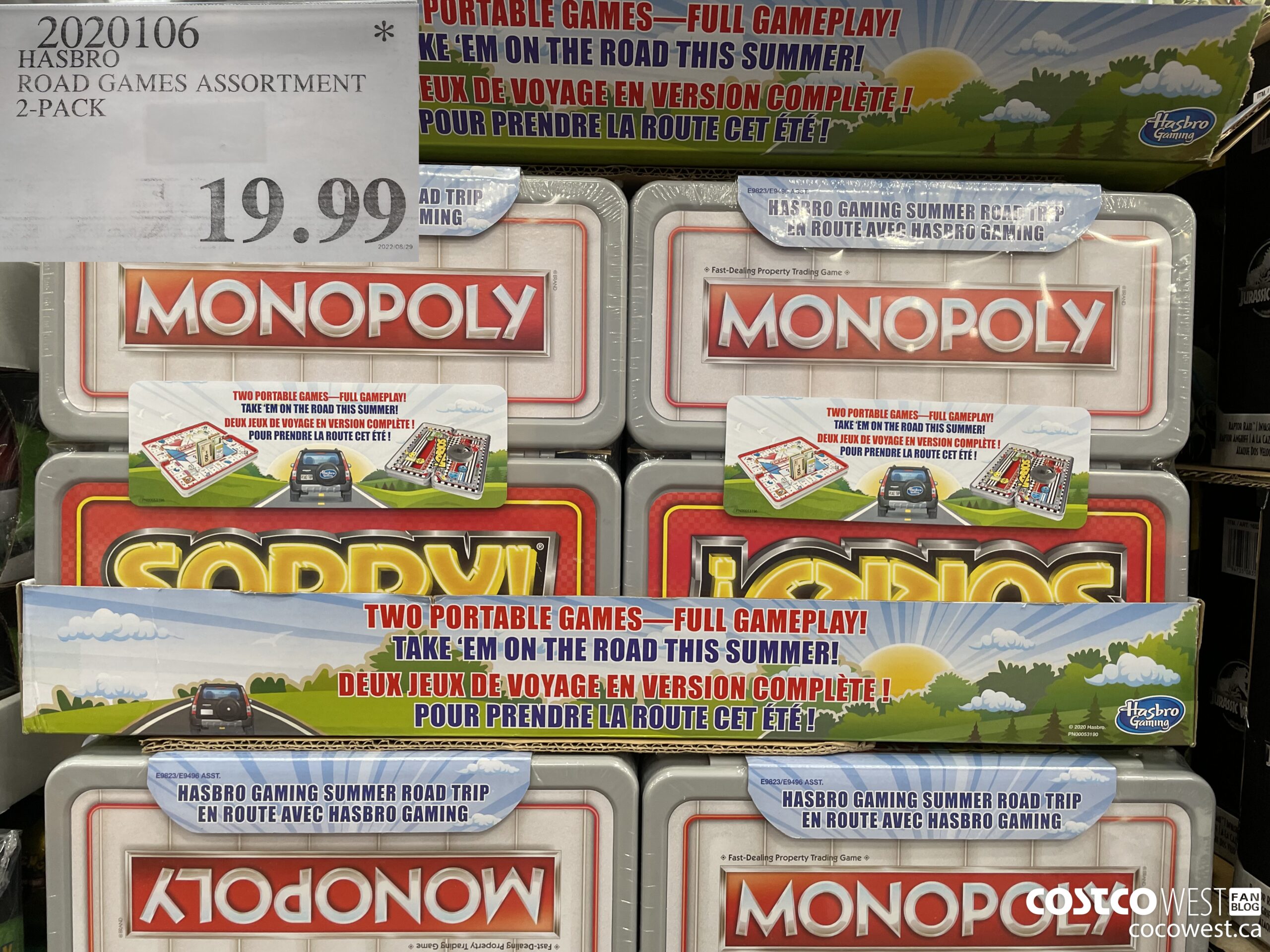 2020106 HASBRO ROAD GAMES ASSORTMENT 2-PACK $19.99