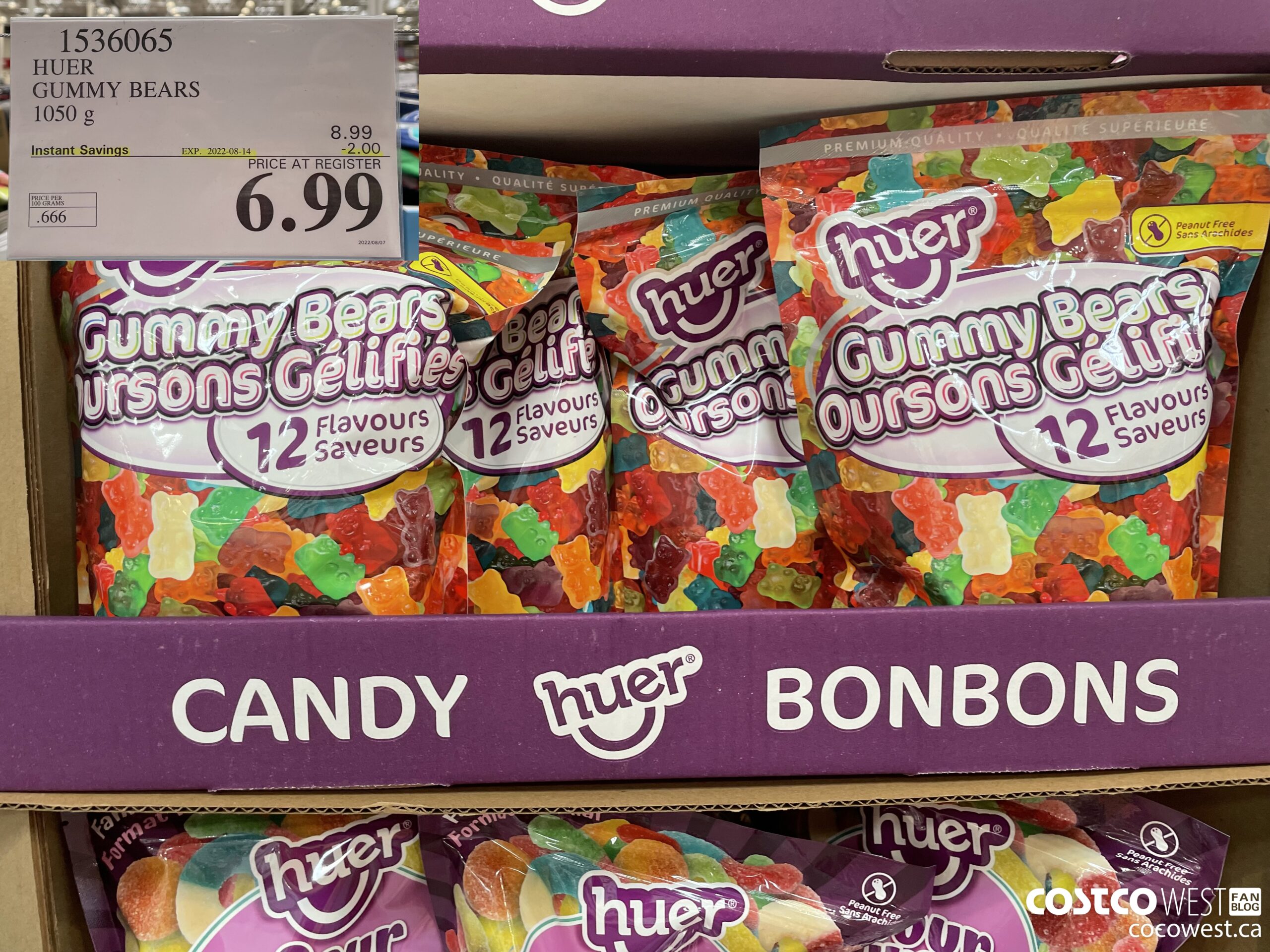 1536065 HUER GUMMY BEARS 1050 g ($2.00 INSTANT SAVINGS EXPIRES ON 2022-08-14) $6.99