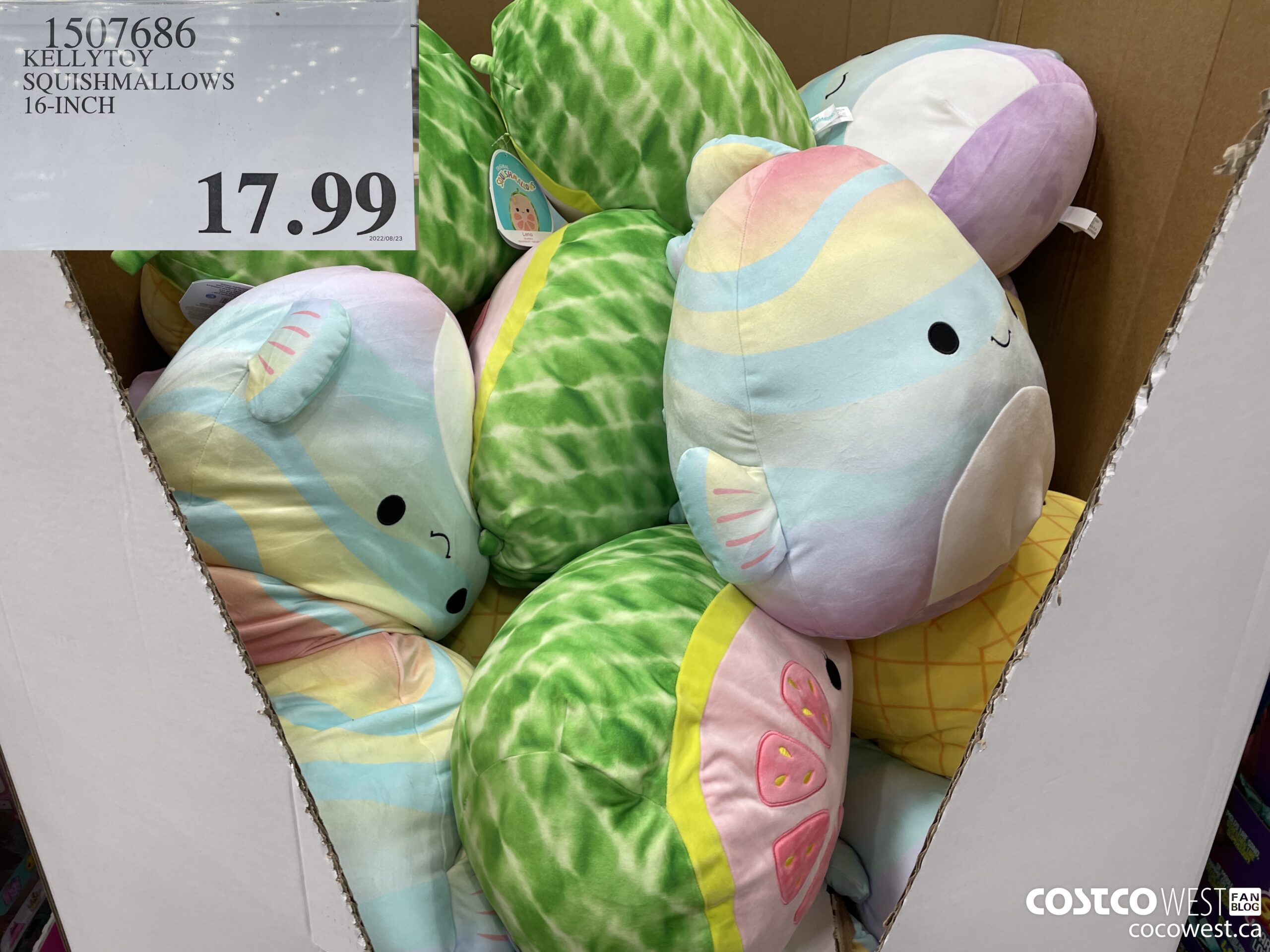 1507686 KELLYTOY SQUISHMALLOWS 16 INCH $17.99