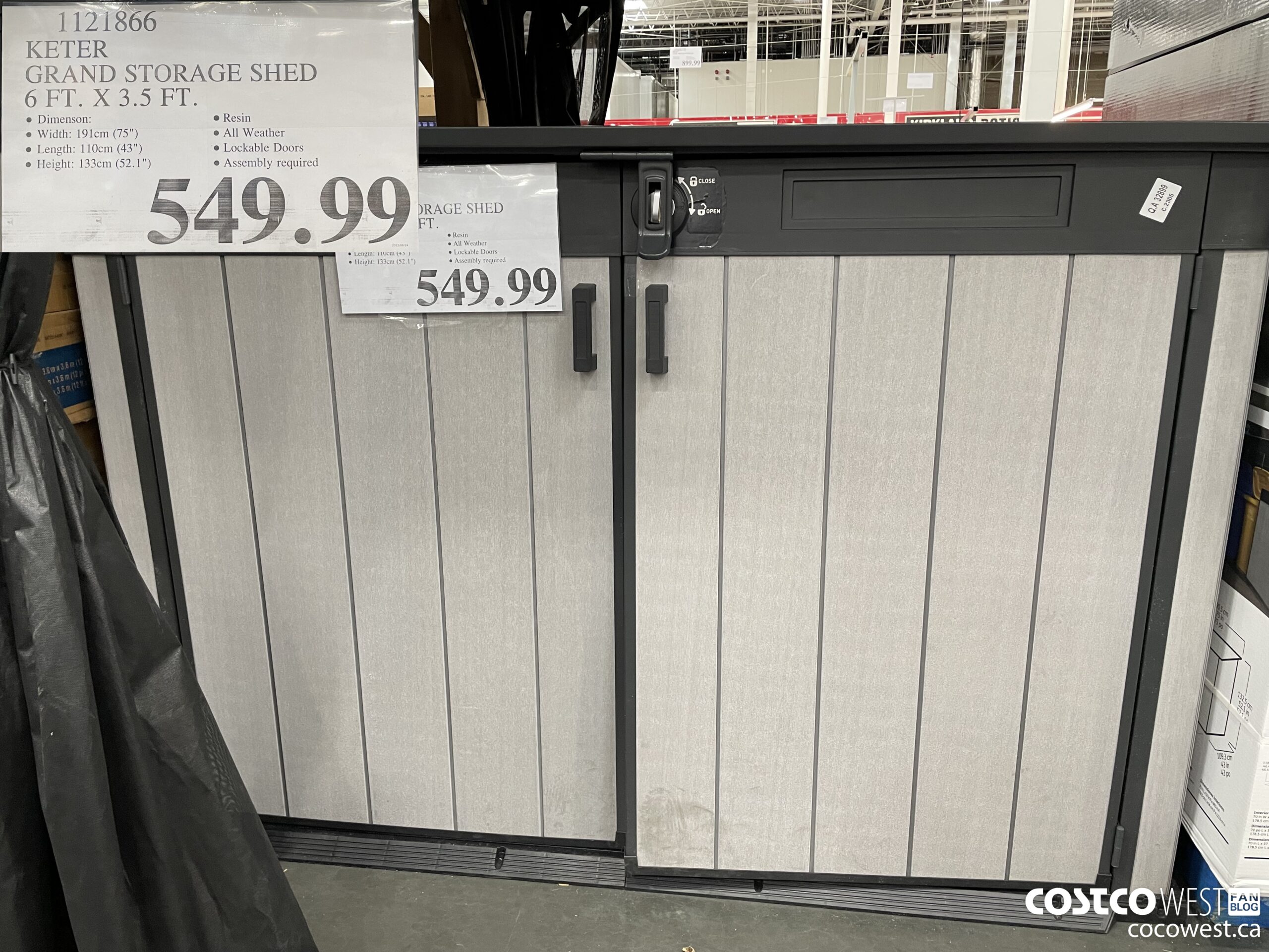 1121866 KETER GRAND STORAGE SHED 6 FT. X 3.5 FT $549.99