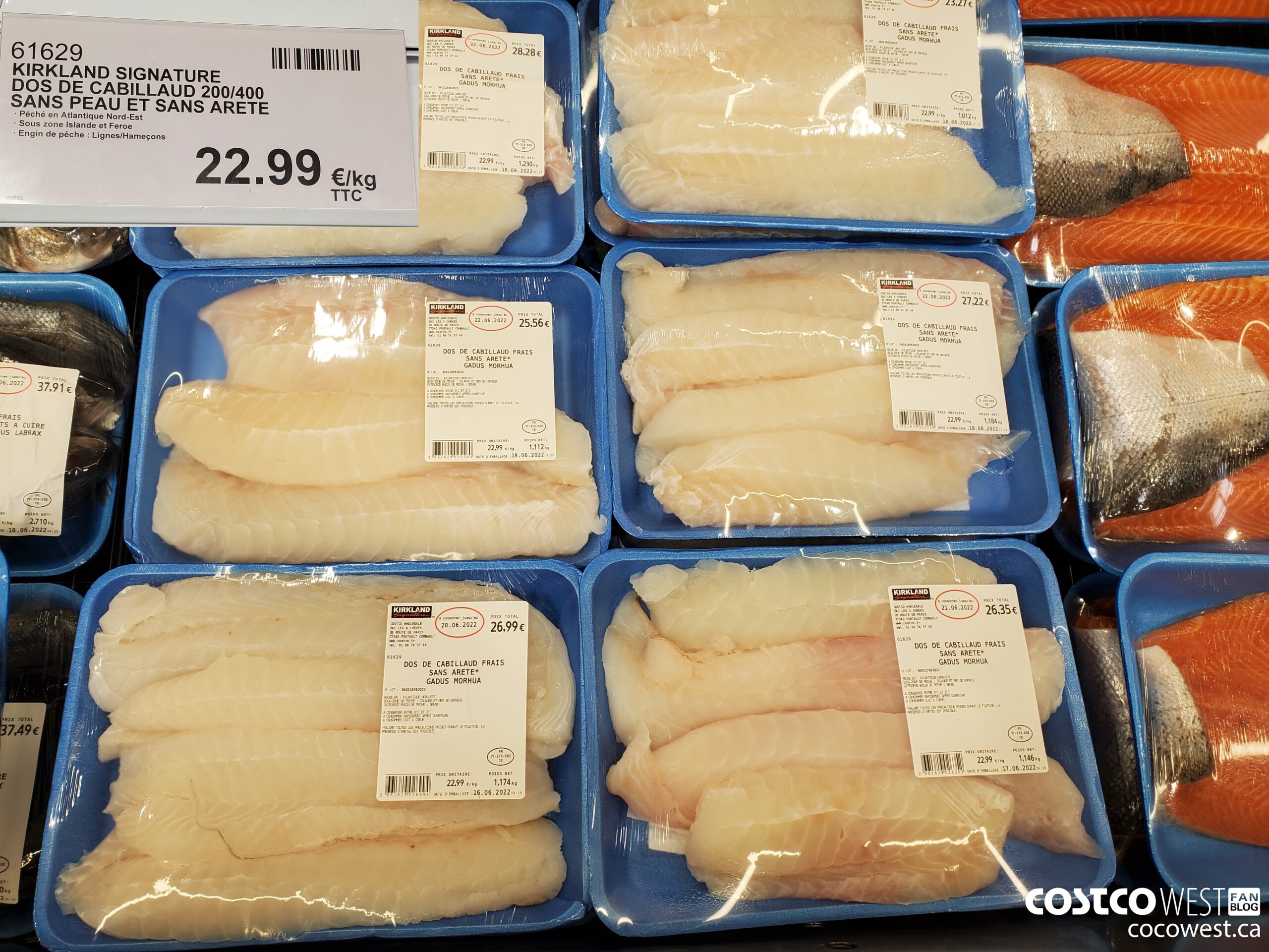 61629 KIRKLAND SIGNATURE DOS DE CABILLAUD 200/400 SANS PEAU ET SANS ARETE $22.99