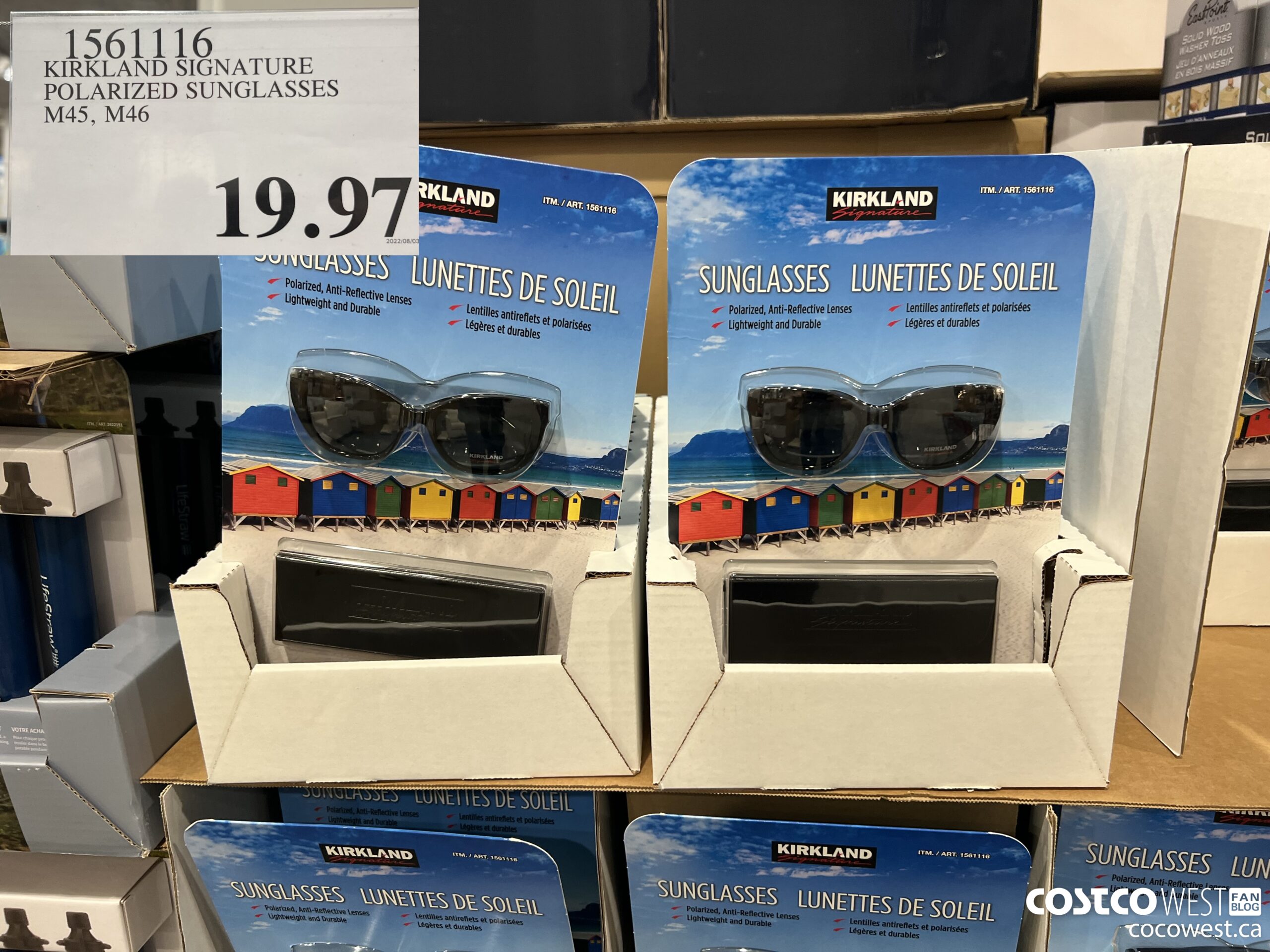 1561116 KIRKLAND SIGNATURE POLARIZED SUNGLASSES M45, M46 $19.97