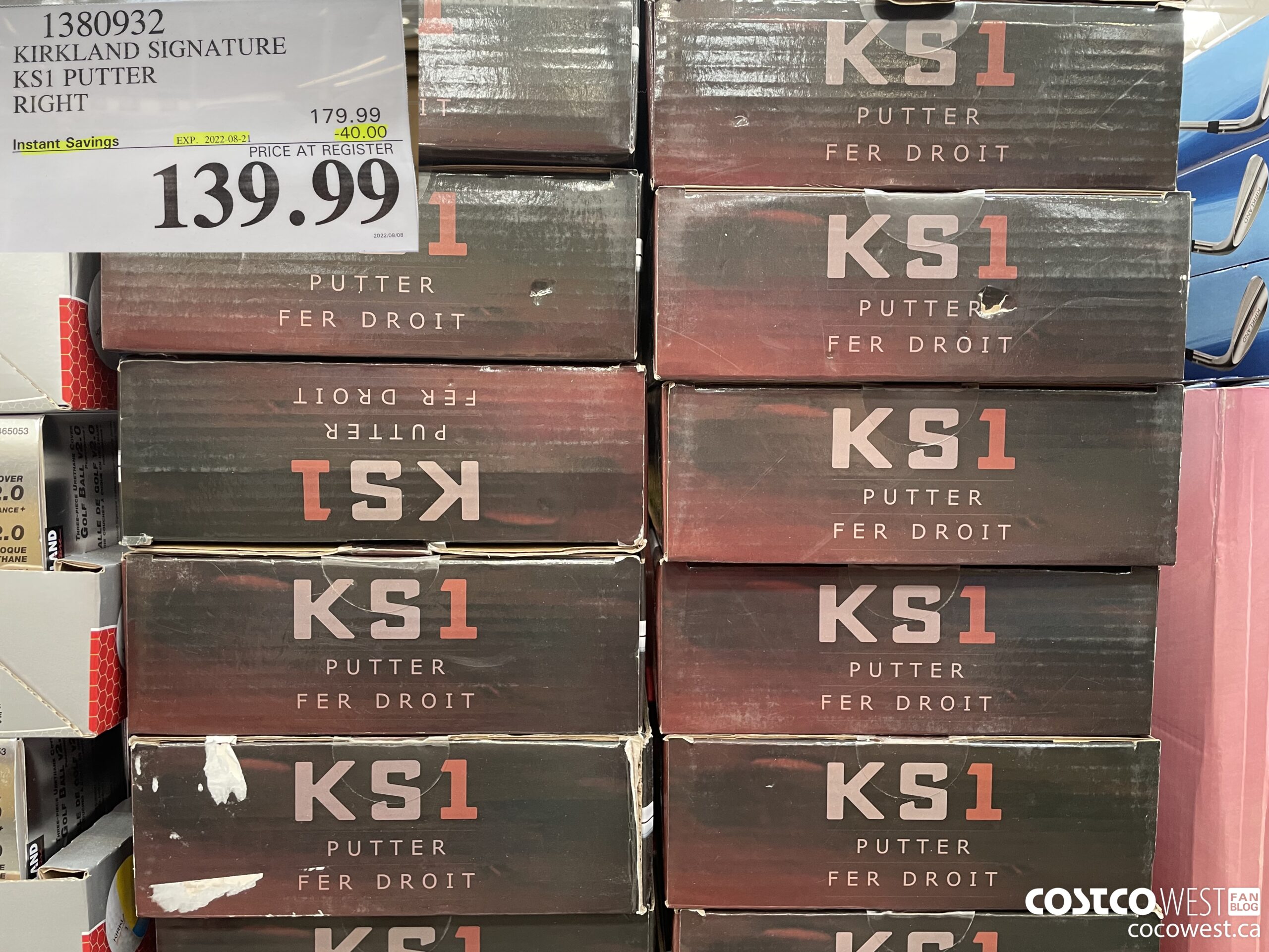 1380932 KIRKLAND SIGNATURE PUTTER KS1 RIGHT ($40.00 INSTANT SAVINGS EXPIRES ON 2022-08-21) $139.99