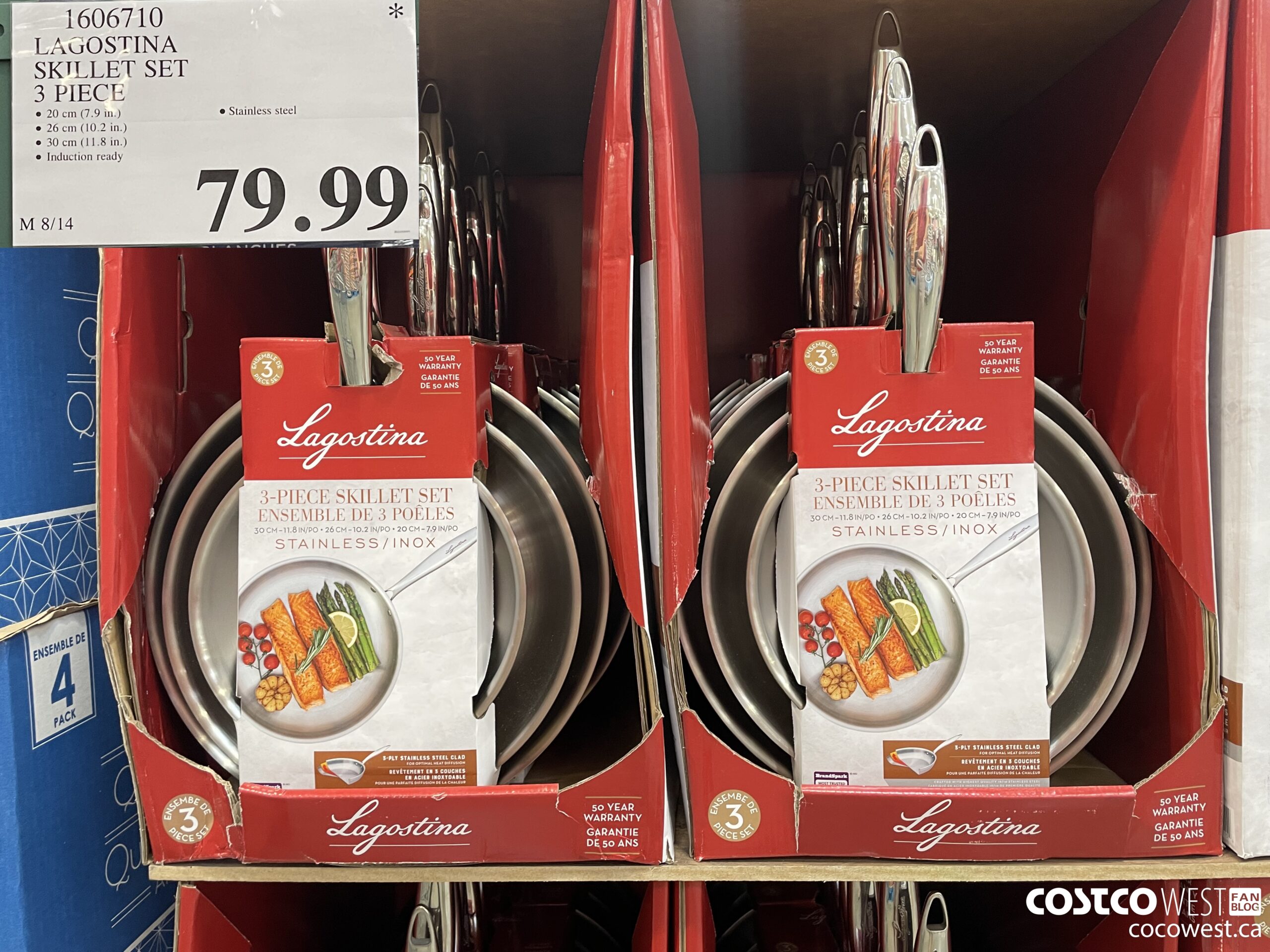 1606710 LAGOSTINA SKILLET SET 3 PIECE $79.99