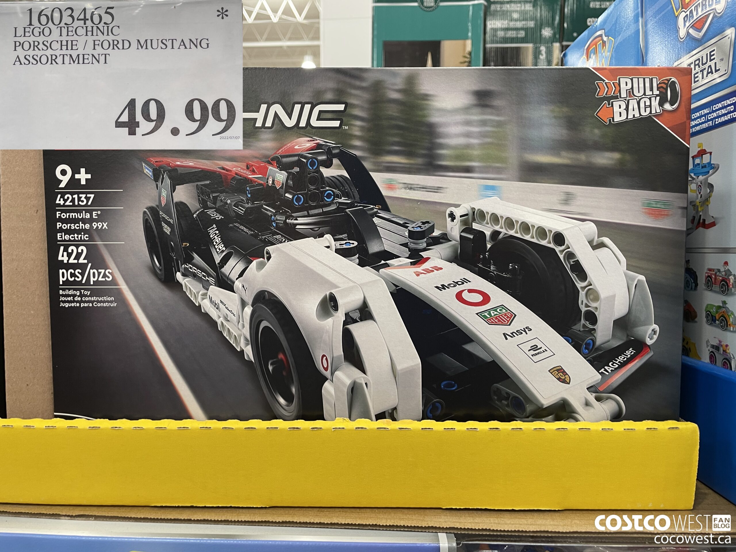 1603465 LEGO TECHNIC PORSCHE / FORD MUSTANG ASSORTMENT $49.99