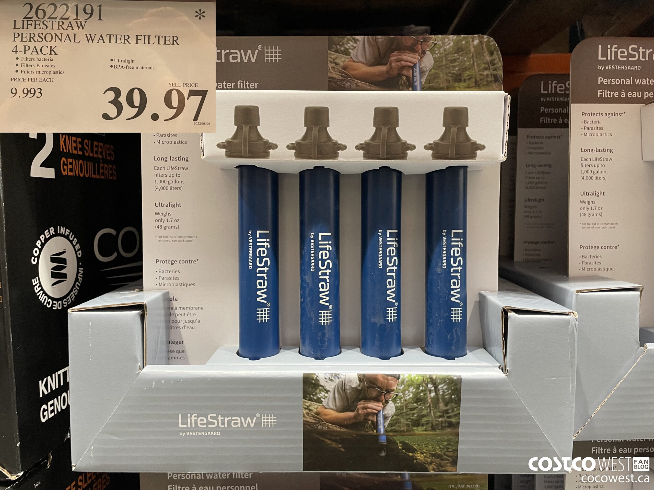 Costco Lifestraw Water Purifying Filter 4 Pack