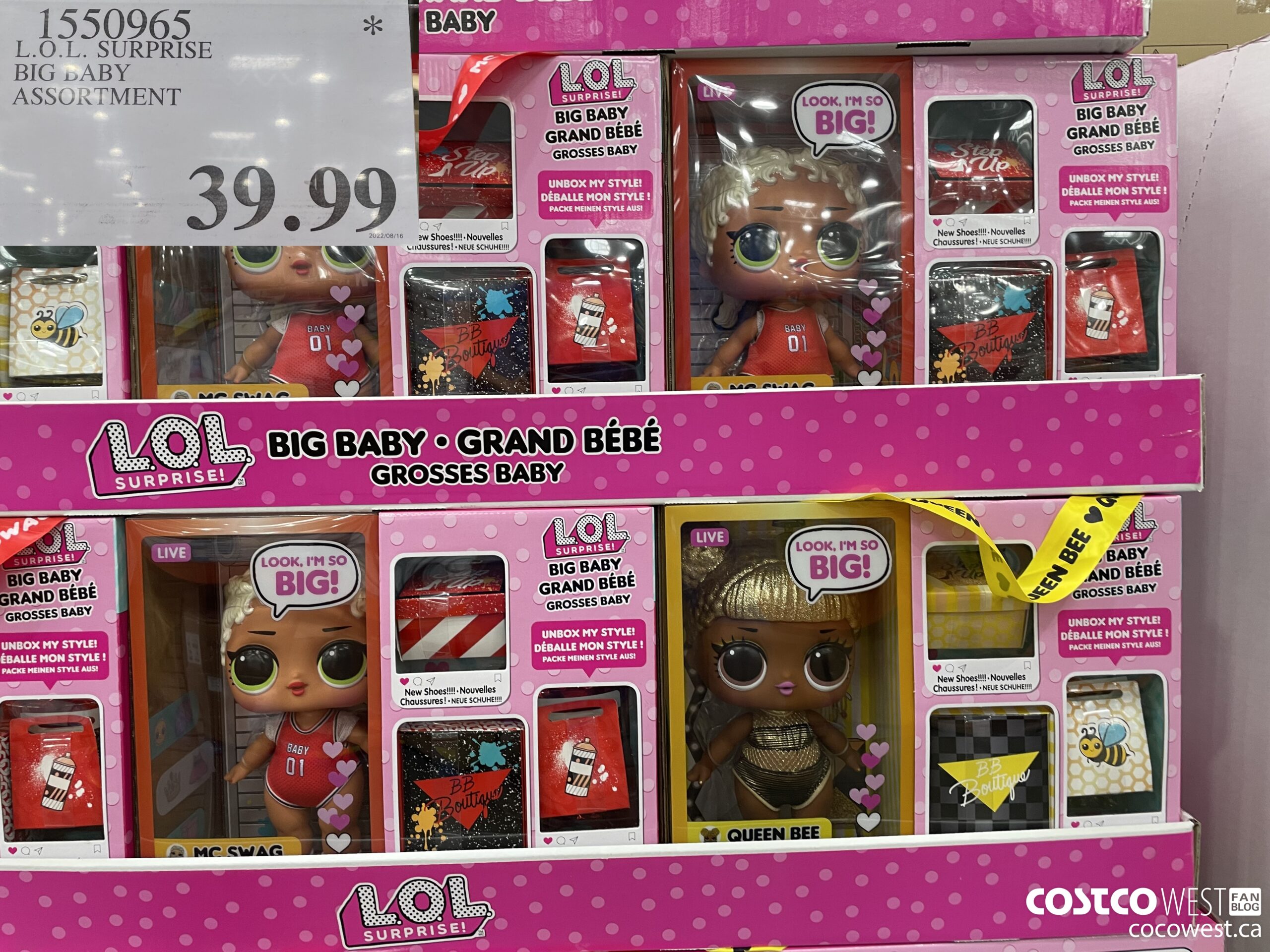 1550965 L.O.L. SURPRISE BIG BABY ASSORTMENT $39.99
