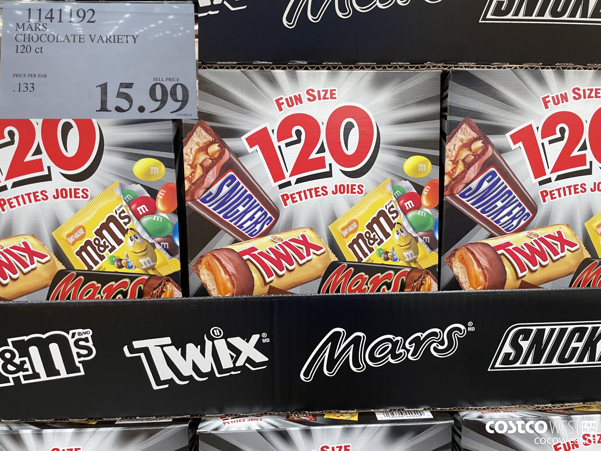 1141192 MARS CHOCOLATE VARIETY 120 CT $15.99