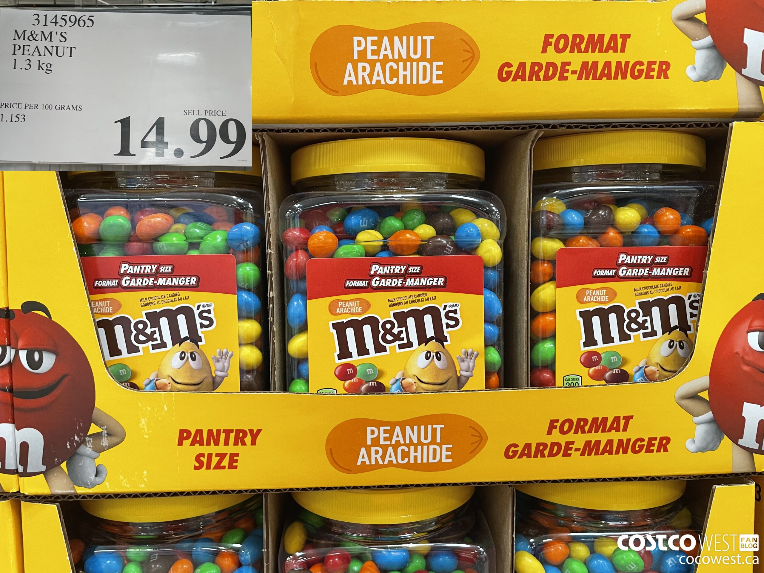 M&M's Peanut Chocolate Candy, 1.3 kg