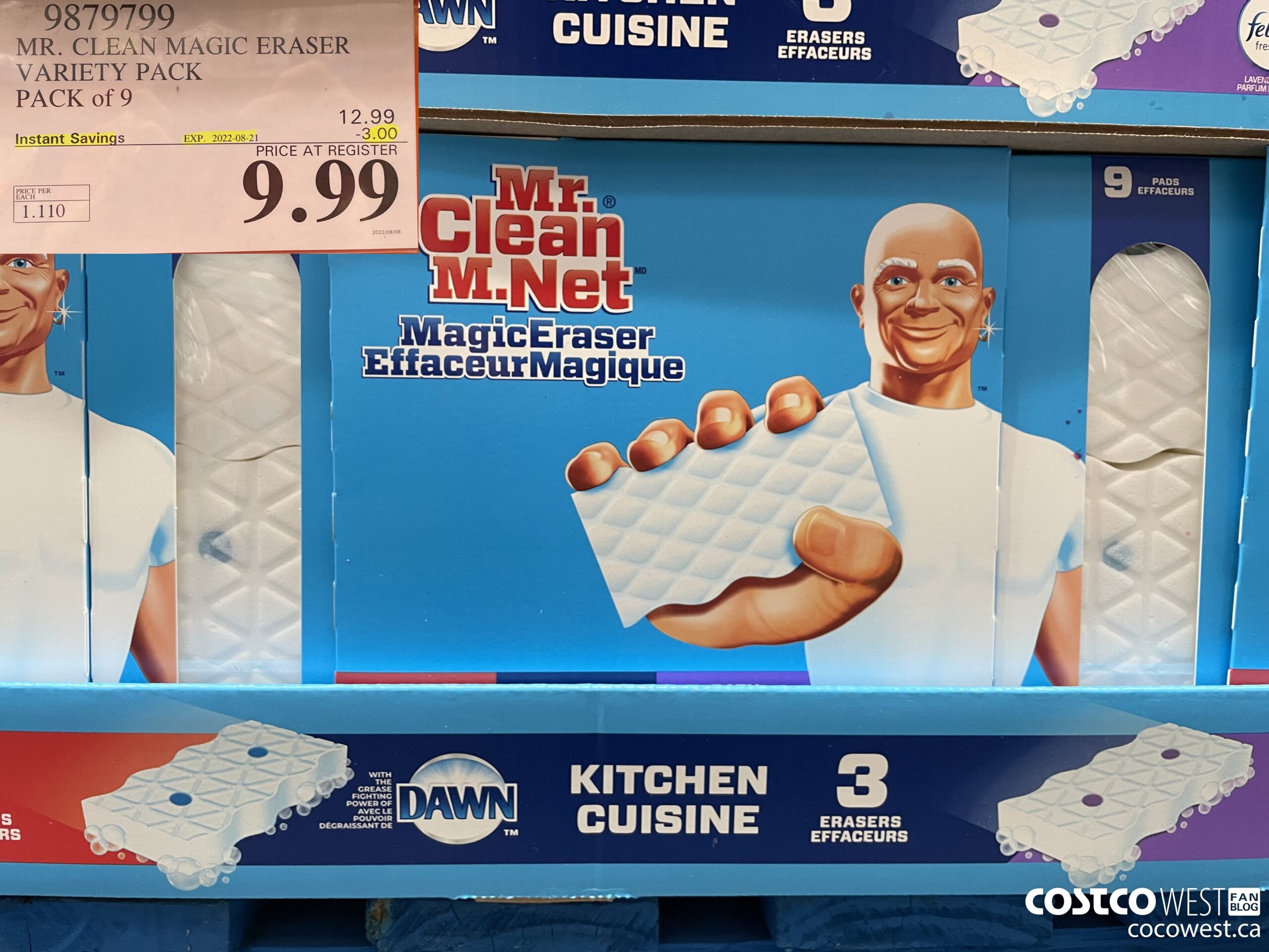 9879799 MR. CLEAN MAGIC ERASER VARIETY PACK PACK of 9 ($3.00 INSTANT SAVINGS EXPIRES ON 2022-08-21) $9.99
