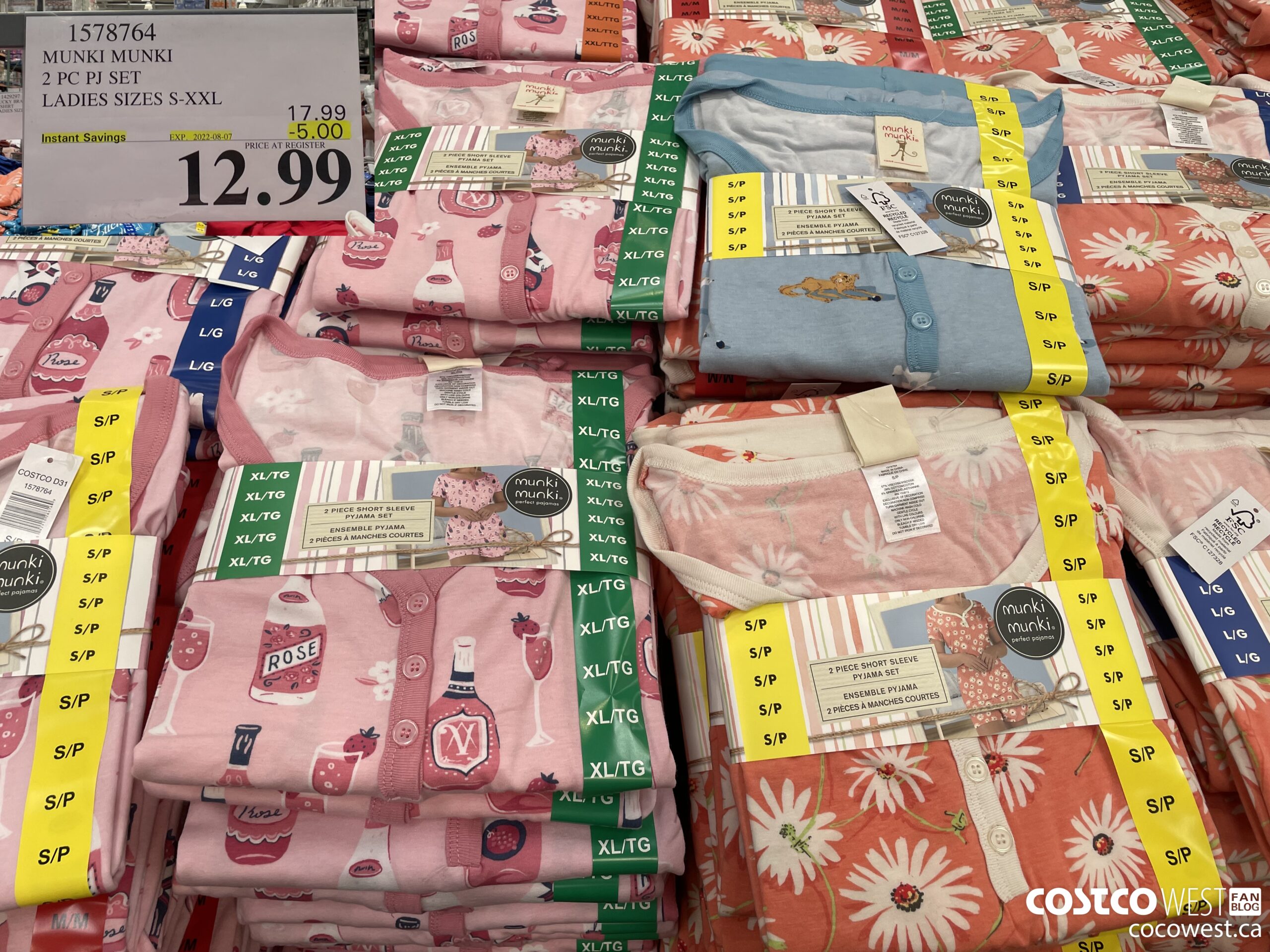 1578764 MUNKI MUNKI 2 PC PJ SET LADIES SIZES S-XXL ($5.00 INSTANT SAVINGS EXPIRES ON 2022-08-07) $12.99