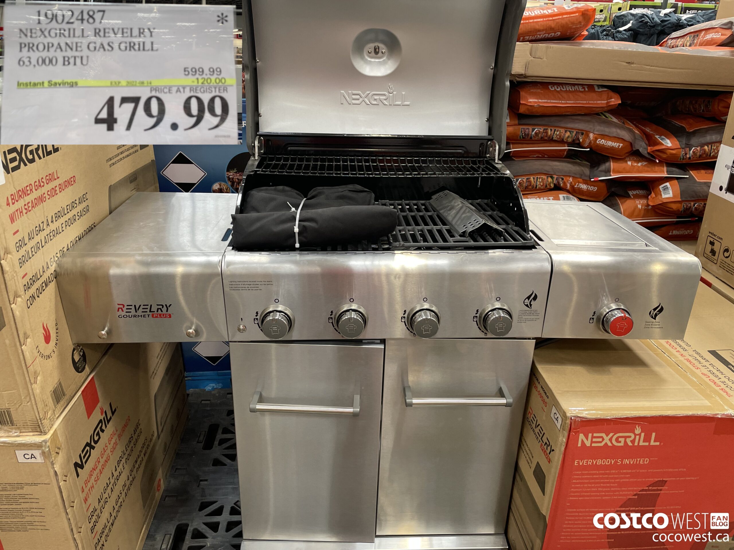 1902487 NEXGRILL REVELRY PROPANE GAS GRILL 63,000 BTU ($120.00 INSTANT SAVINGS EXPIRES ON 2022-08-14) $479.99