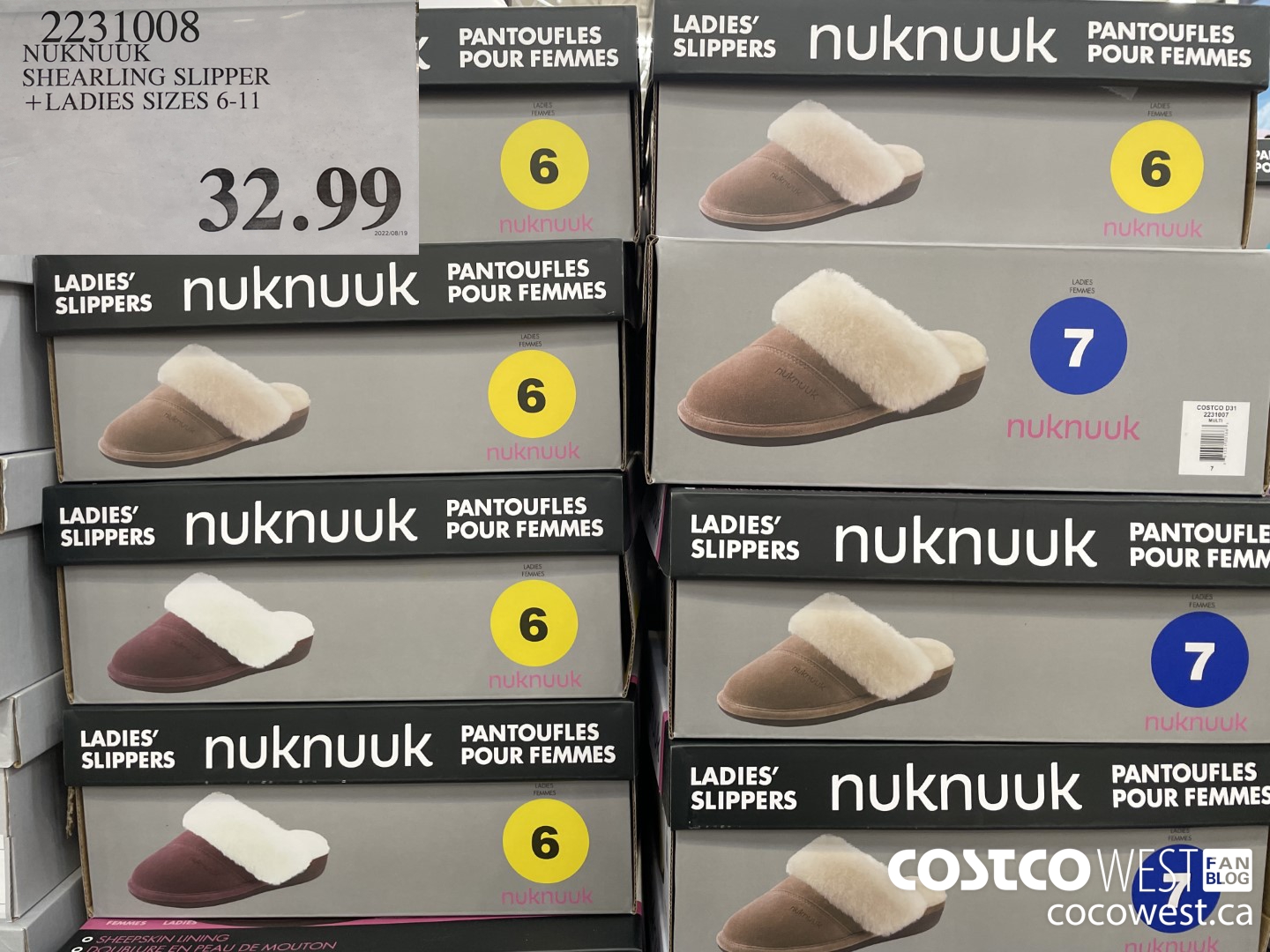 2231008 NUKNUUK SHEARLING SLIPPER LADIES SIZES 6-11 $32.99