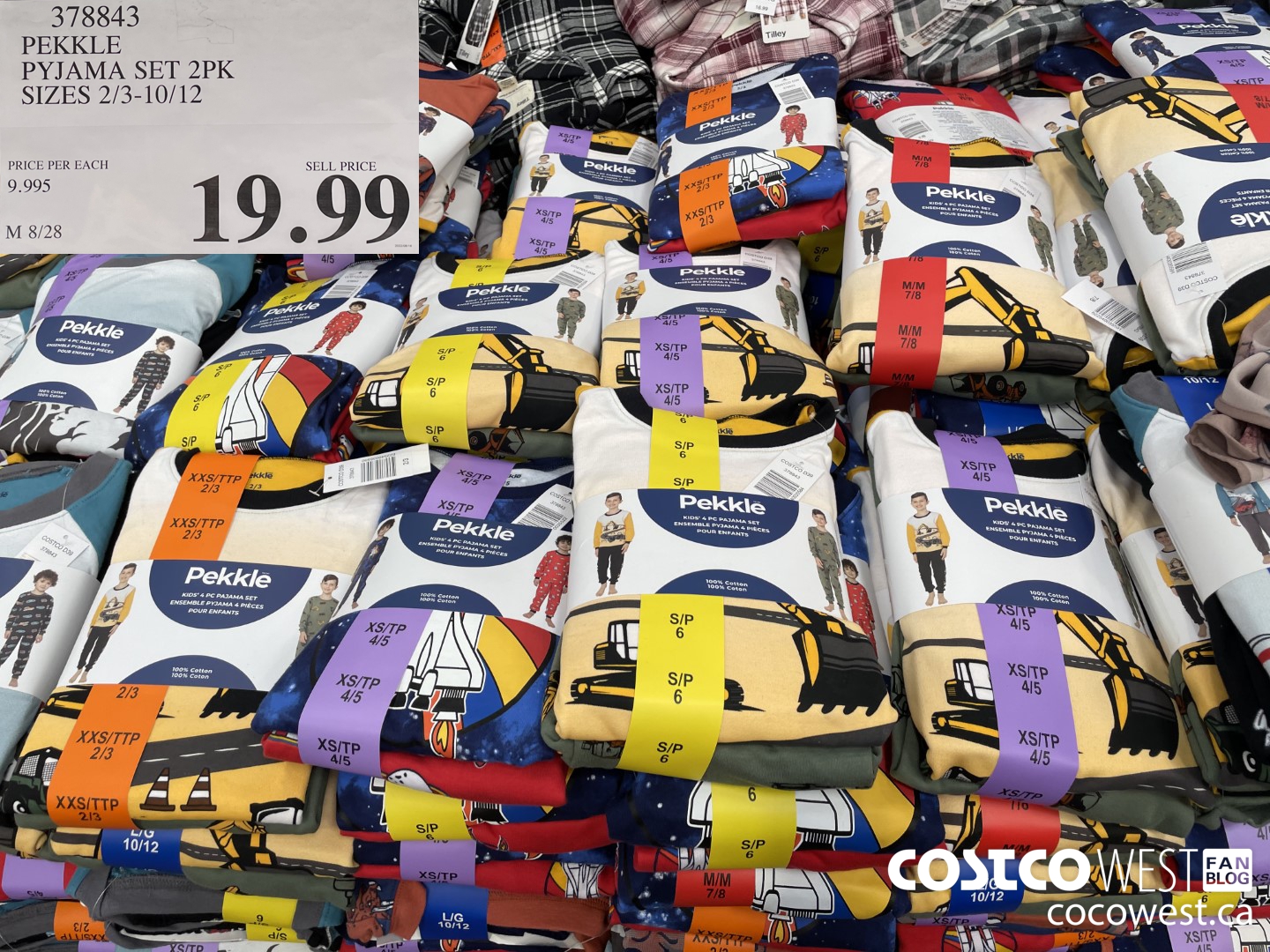 378843 PEKKLE PYJAMA SET 2PK BOYS SIZES 2/3-10/12 $19.99