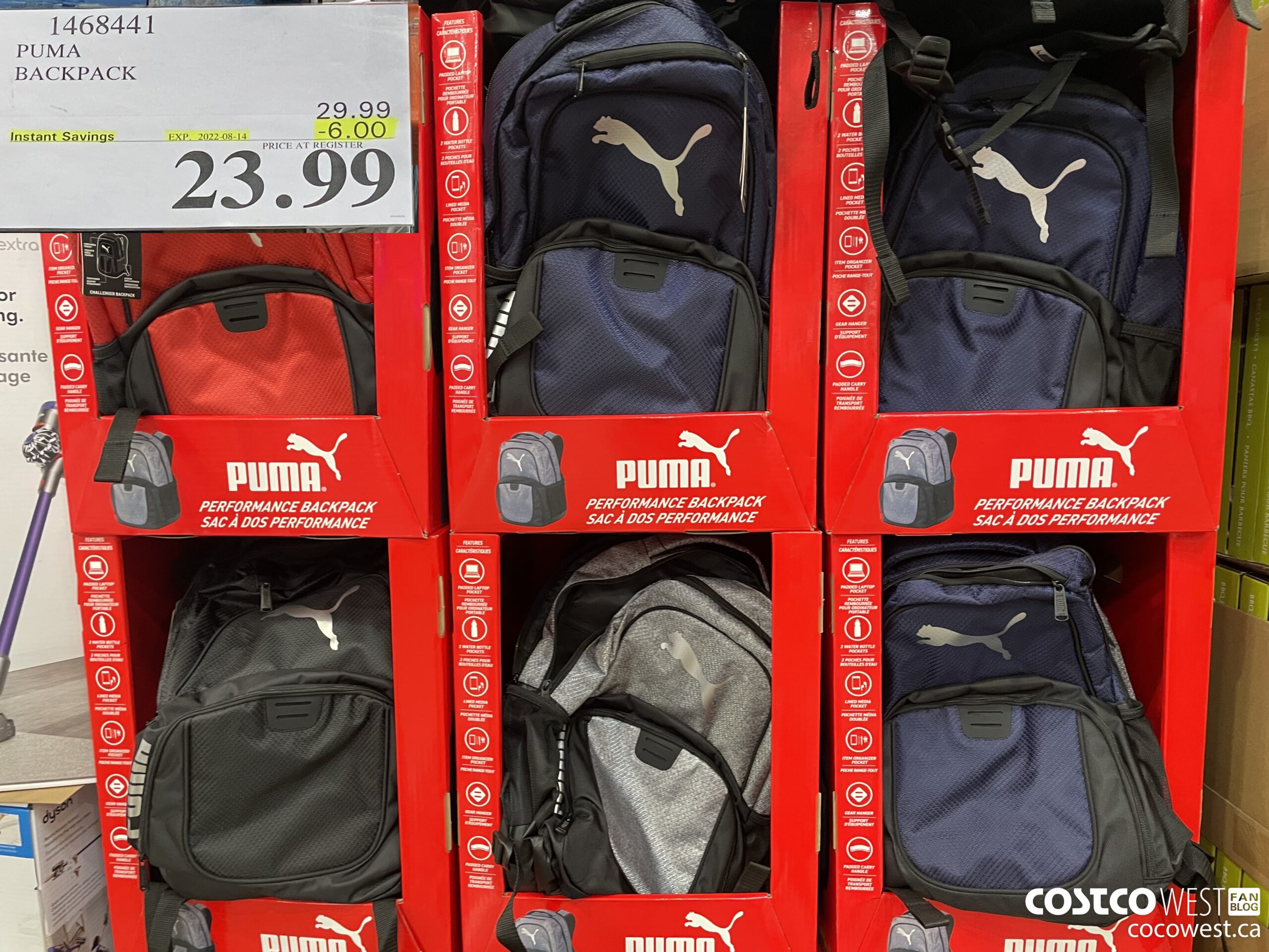 1468441 PUMA BACKPACK ($6.00 INSTANT SAVINGS EXPIRES ON 2022-08-14) $23.99
