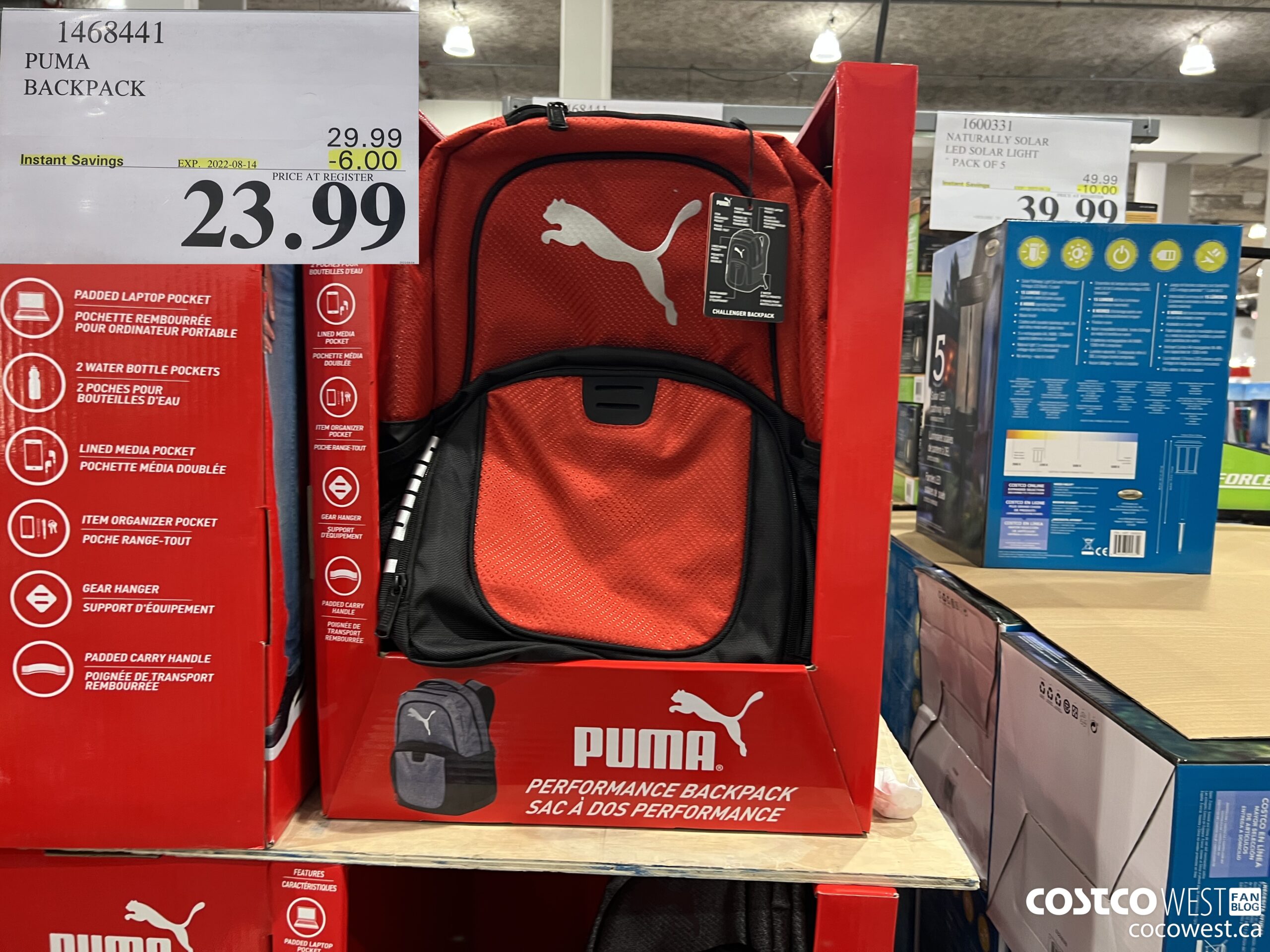 1468441 PUMA BACKPACK ($6.00 INSTANT SAVINGS EXPIRES ON 2022-08-14) $23.99